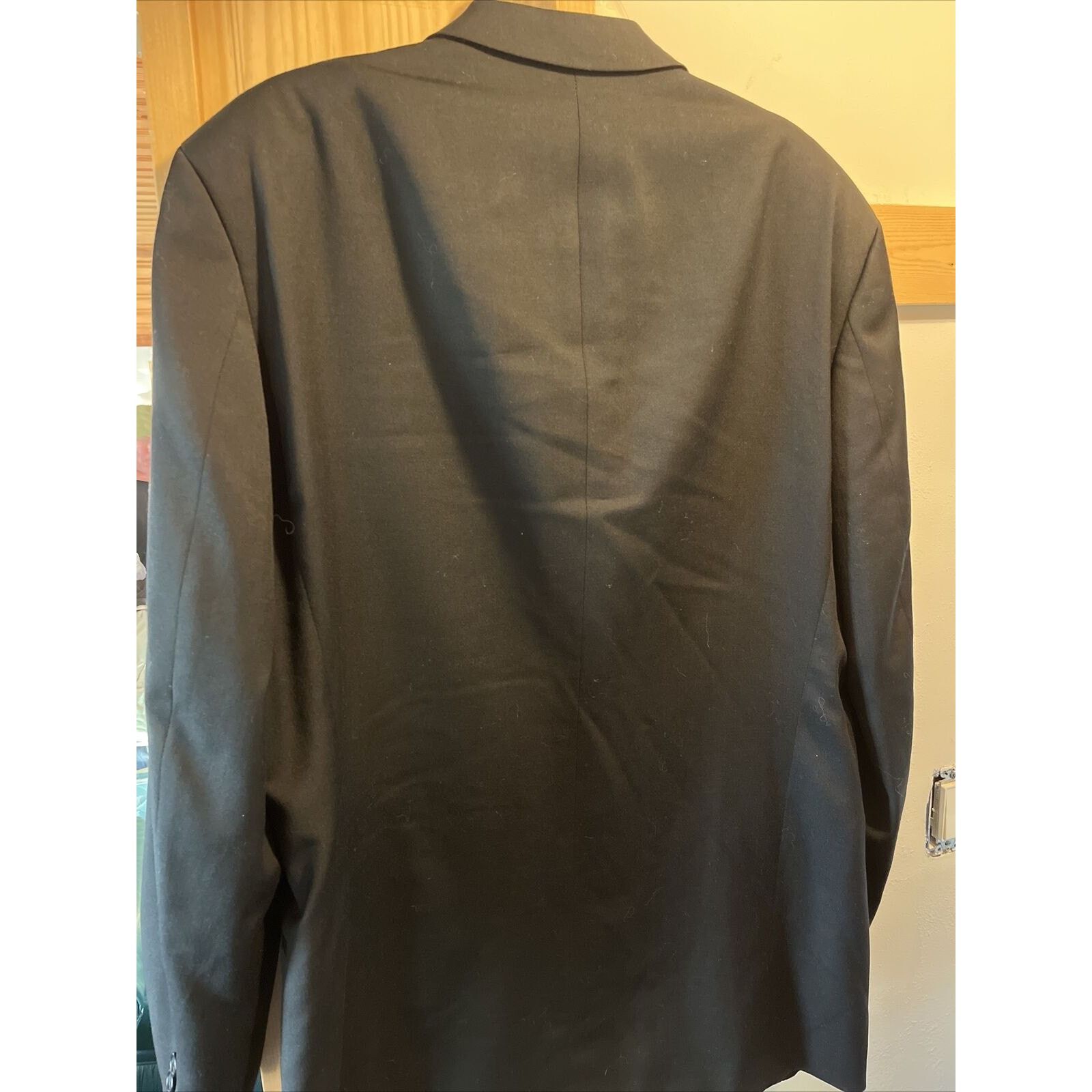 Hugo Boss Hugo Boss Einstein Men’s 42L 22x33 Blazer Black Button Wool Size 42L - 12 Thumbnail