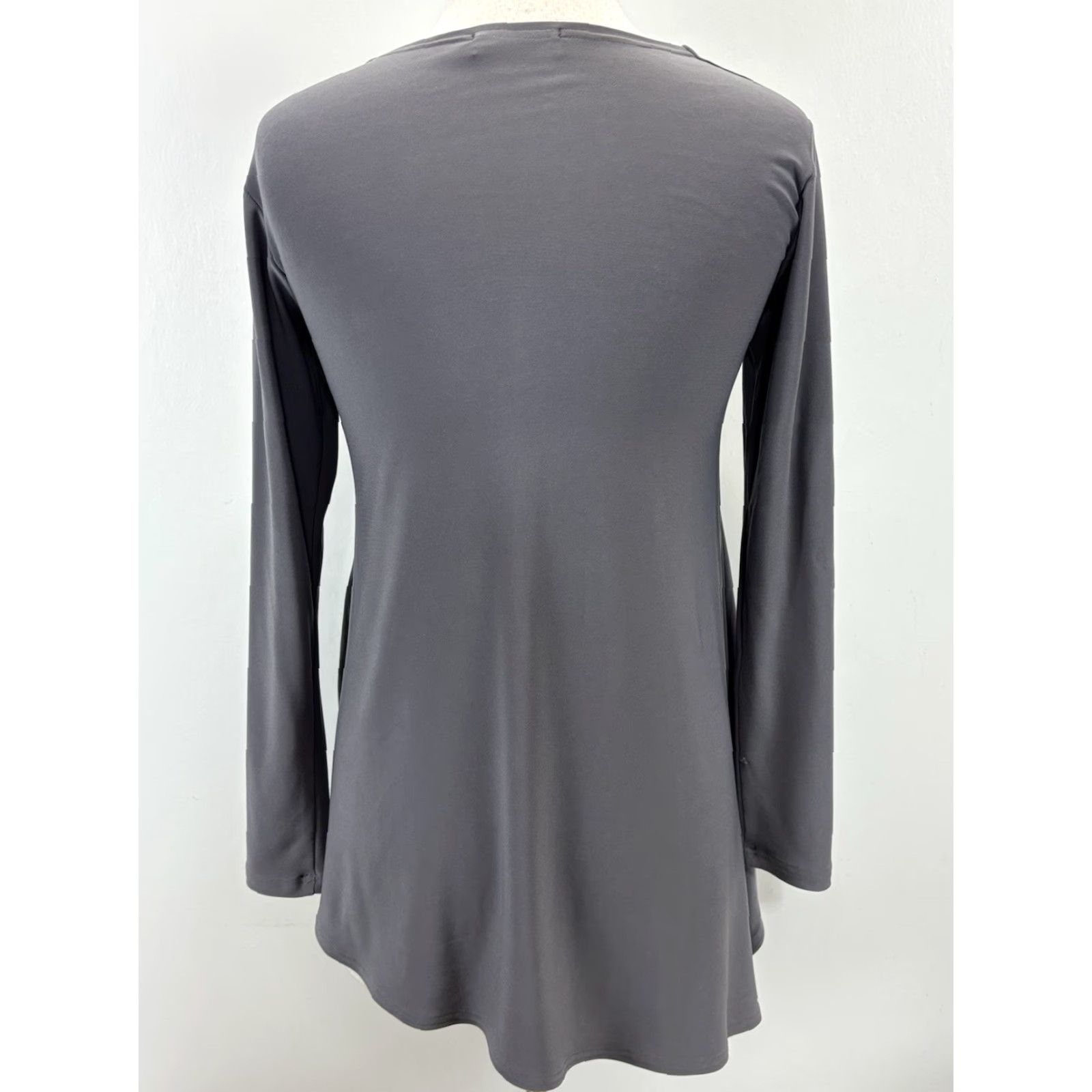 Vintage VINTAGE Sympli Canada Tunic Top Shirt Sz 4 Women’s Grey Stretch Asymmetric Tiered Size S / US 4 / IT 40 - 3 Thumbnail