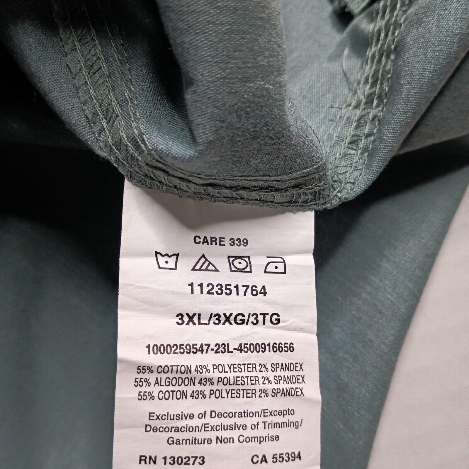 Wrangler Wrangler S/S Twill Button Up Shirt Mint Green Relaxed 3XL Size US XXL / EU 58 / 5 - 6 Thumbnail