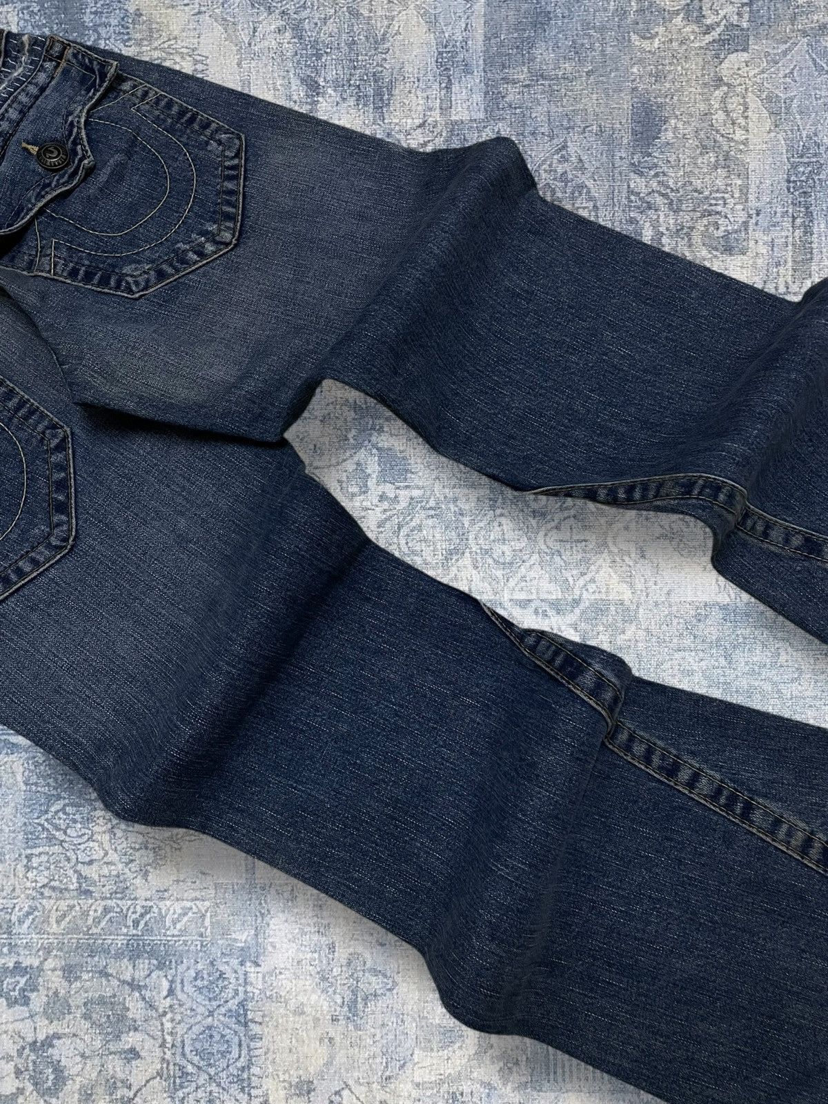 True Religion Vintage 90s Designer True Religion Distressed Flared Denim Size US 31 - 13 Thumbnail