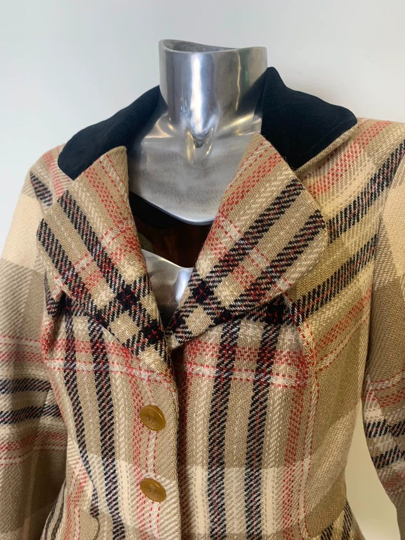 Vivienne Westwood Vivienne Westwood Silk velvet plaid suit jacket Size S / US 4 / IT 40 - 5 Thumbnail
