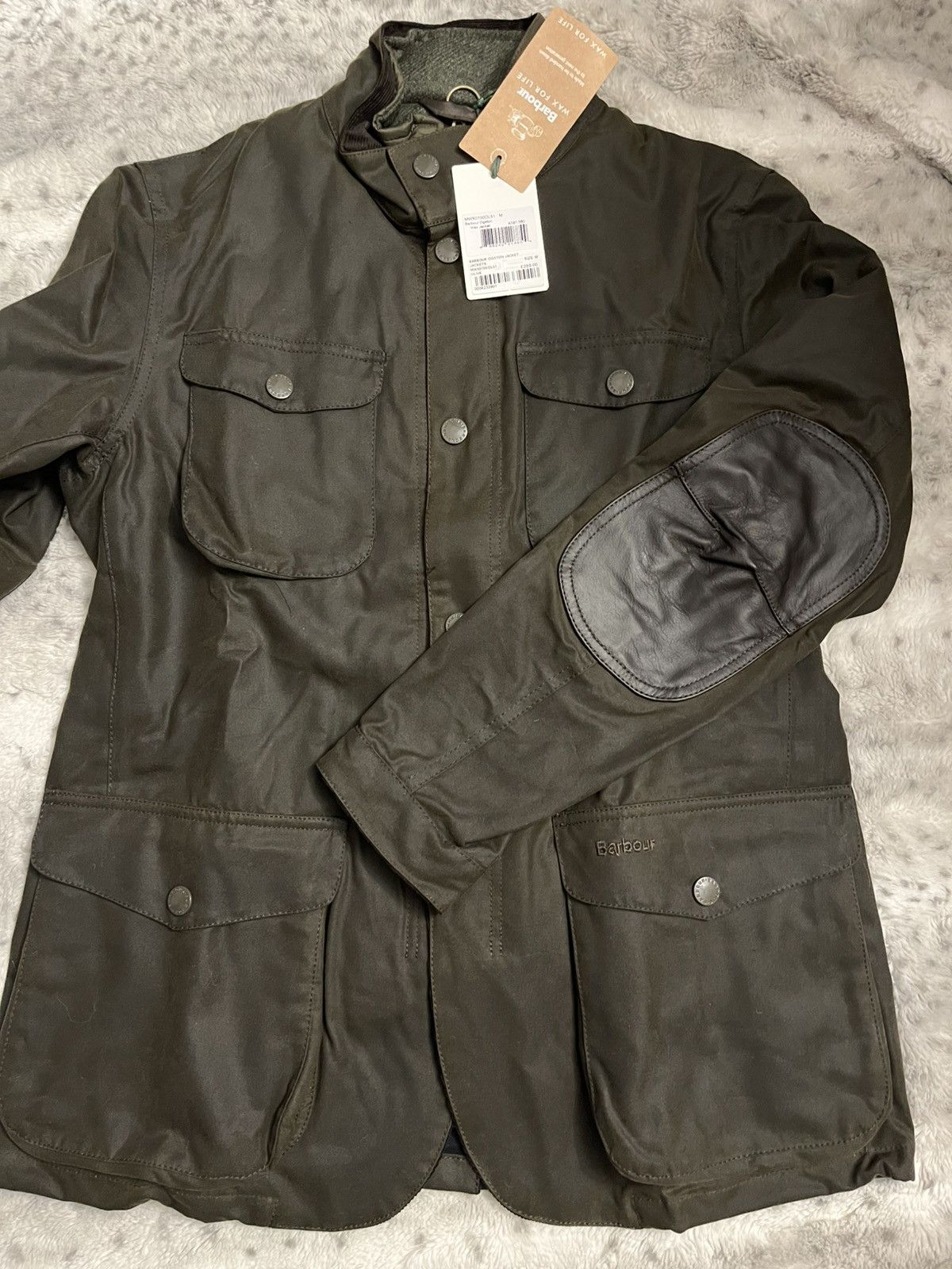 Barbour size M ~BARBOUR OGSTON WAX Jacket MSRP$625 Size US M / EU 48-50 / 2 - 8 Thumbnail