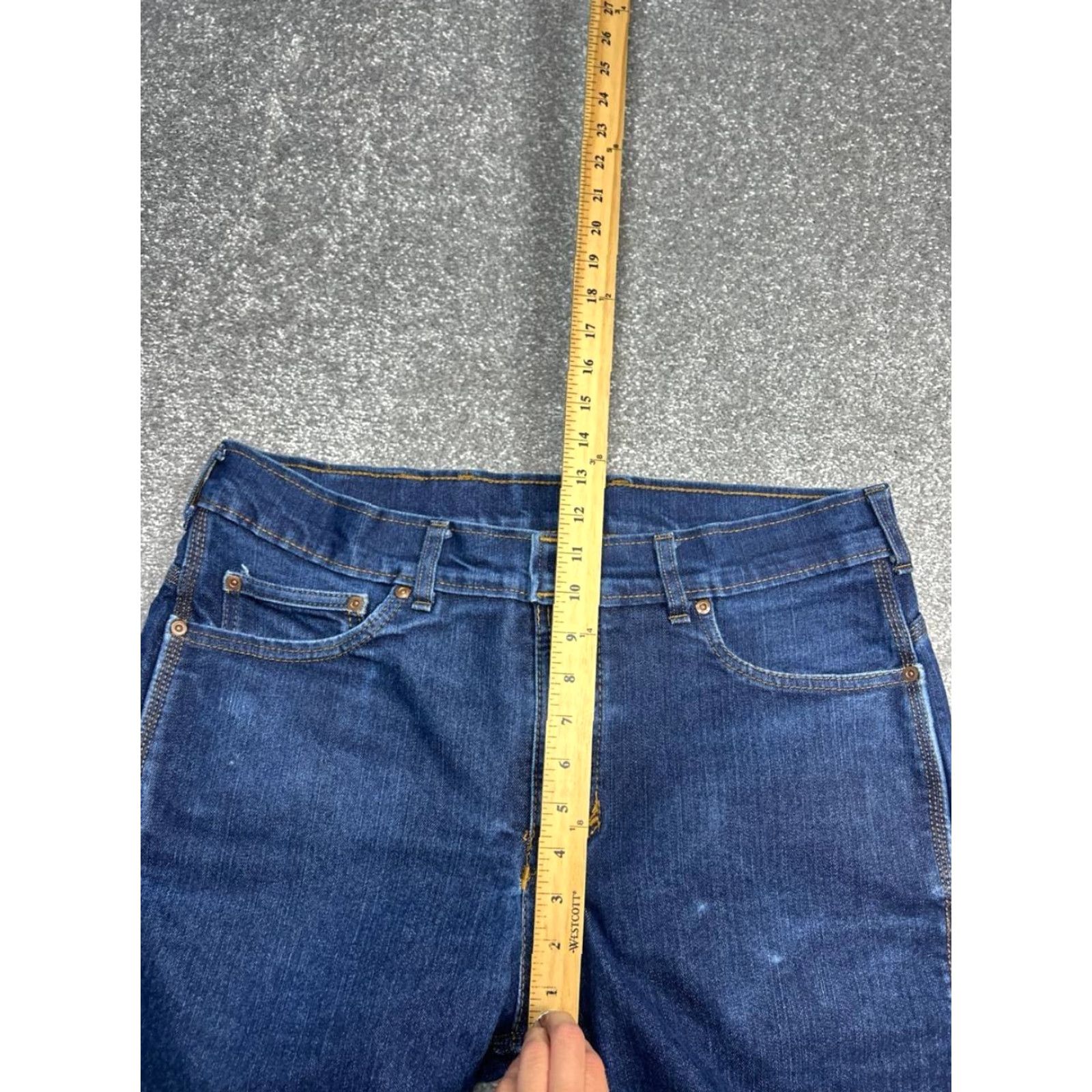 Vintage Origin Jeans Mens 36 Blue Denim Cotton Mid Rise Legit Fit Straight Leg 36x31 Size US 36 / EU 52 - 4 Thumbnail
