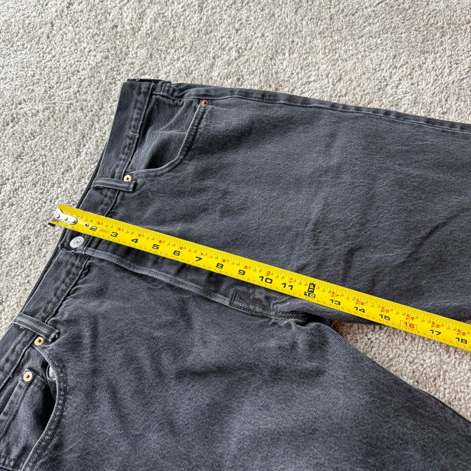 Levi's Vintage Levis 501 Black Denim Jeans Mens 40x32 Casual Fit Size US 40 / EU 56 - 7 Thumbnail