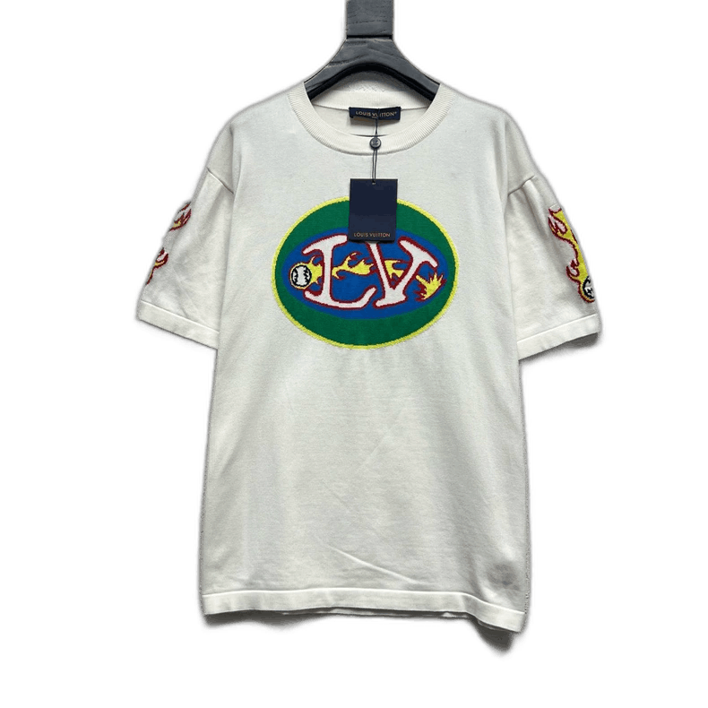 Louis Vuitton Flame Baseball Logo Knit T-shirt - dmc