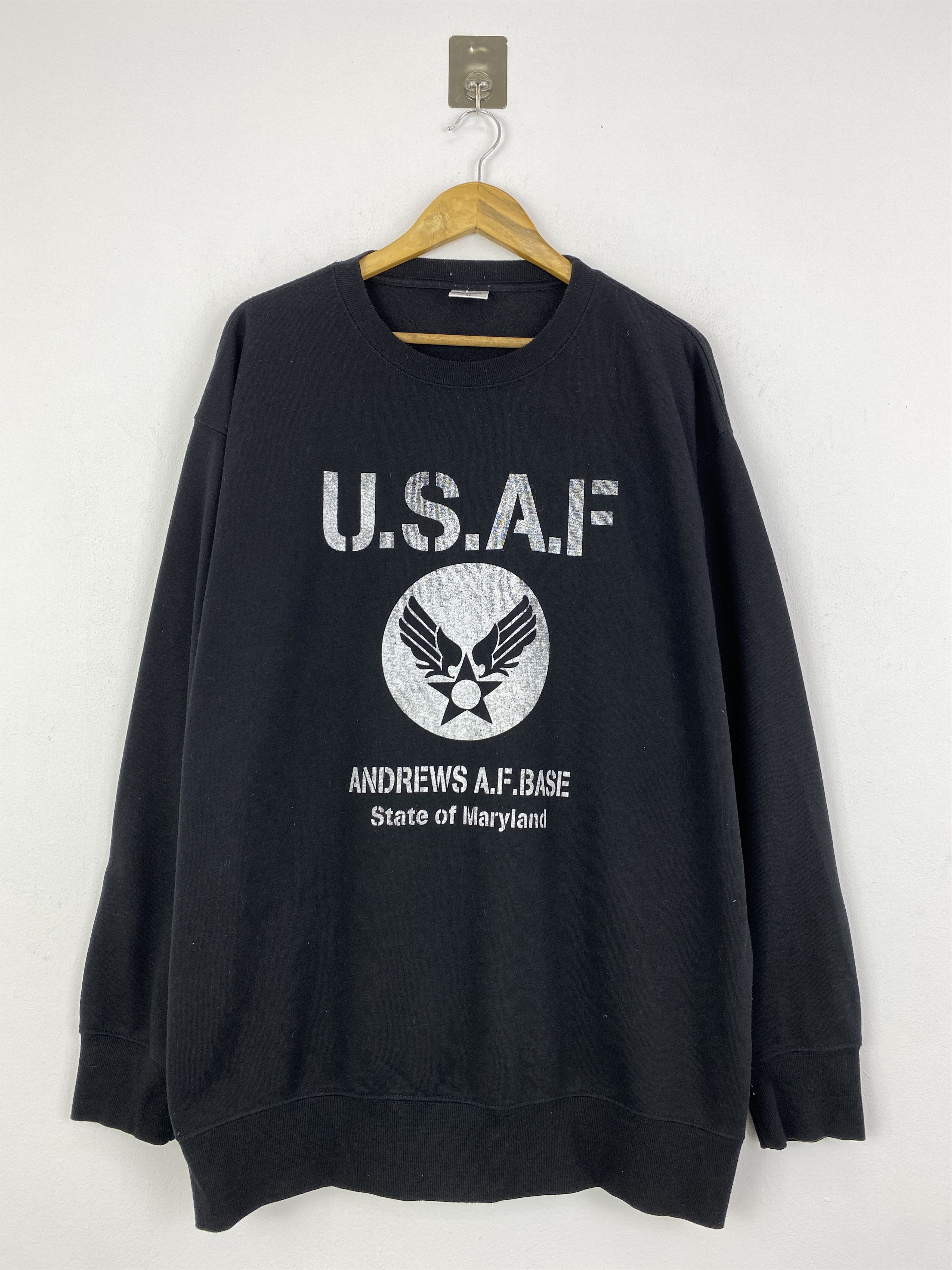 Japanese Brand Vintage U.S.A.F Andrews A.F. Base Sweatshirt SH0153 Size US XXL / EU 58 / 5 - 1 Thumbnail