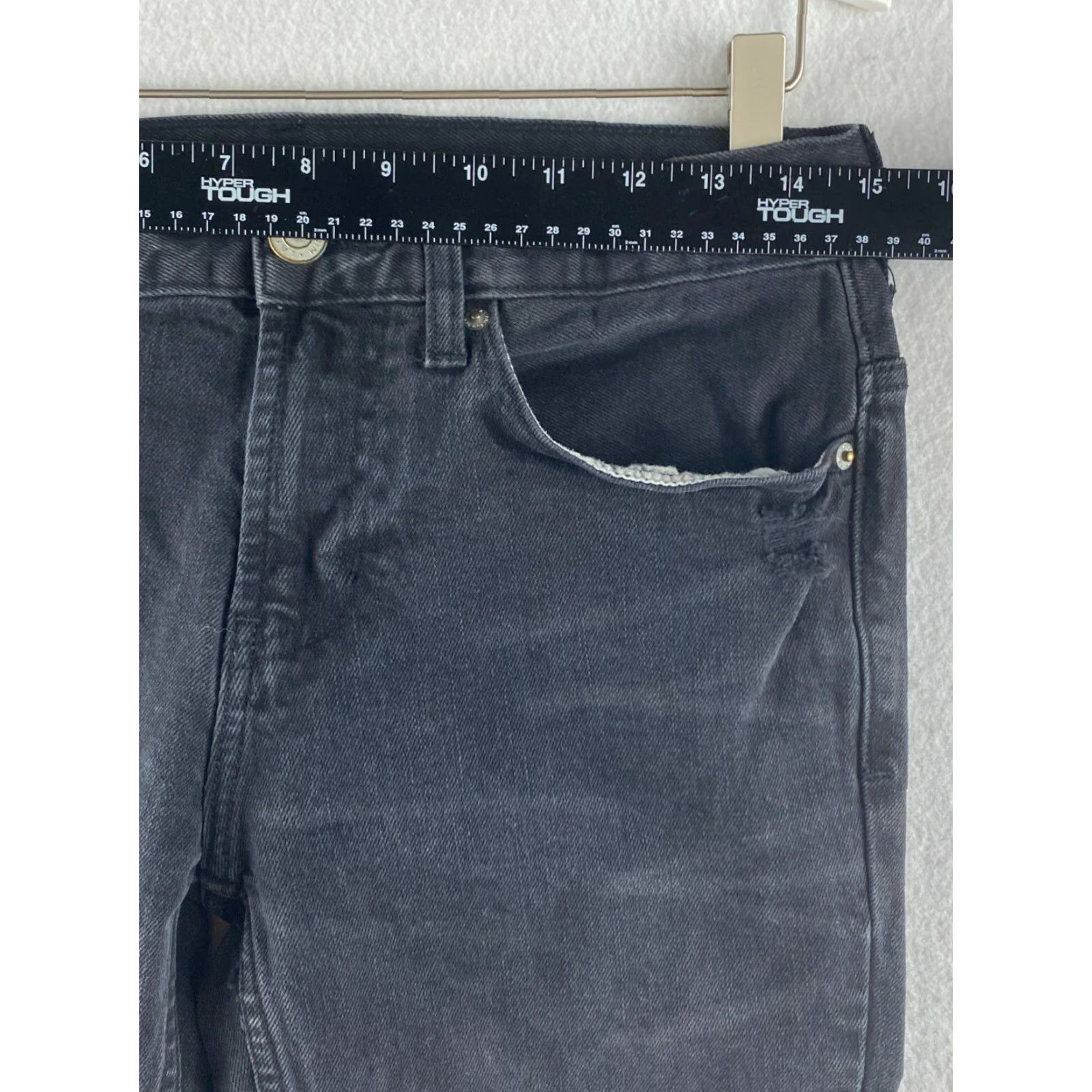 Pacsun PacSun Jeans Mens 28 x 30 Black Tapered Stacked Skinny Stretch Distressed Rip Jeans Size US 28 / EU 44 - 3 Thumbnail