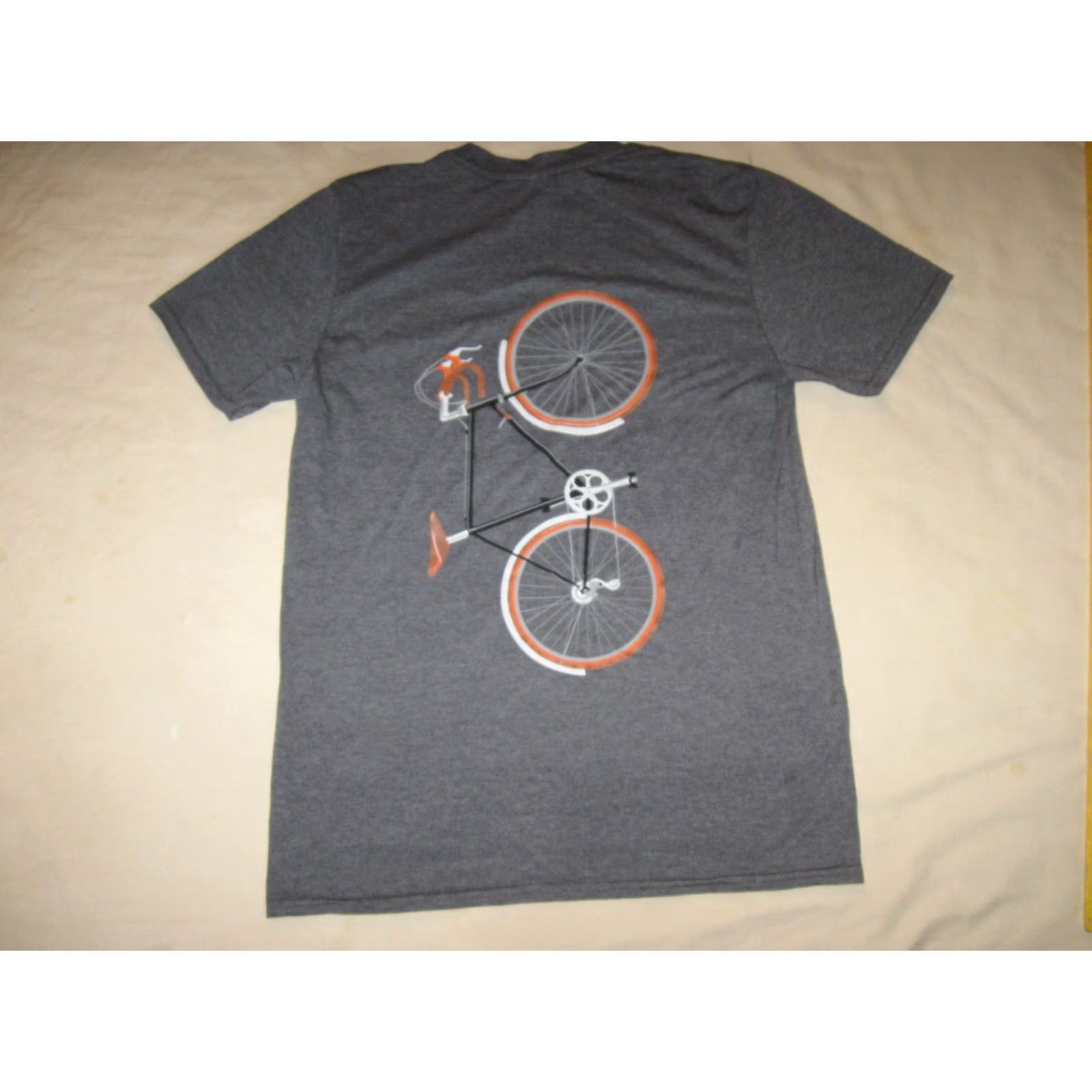 Gildan Amsterdam Bicycle T Shirt Men's Medium Cycling Tee Short Sleeve Gray Size US M / EU 48-50 / 2 - 2 Thumbnail