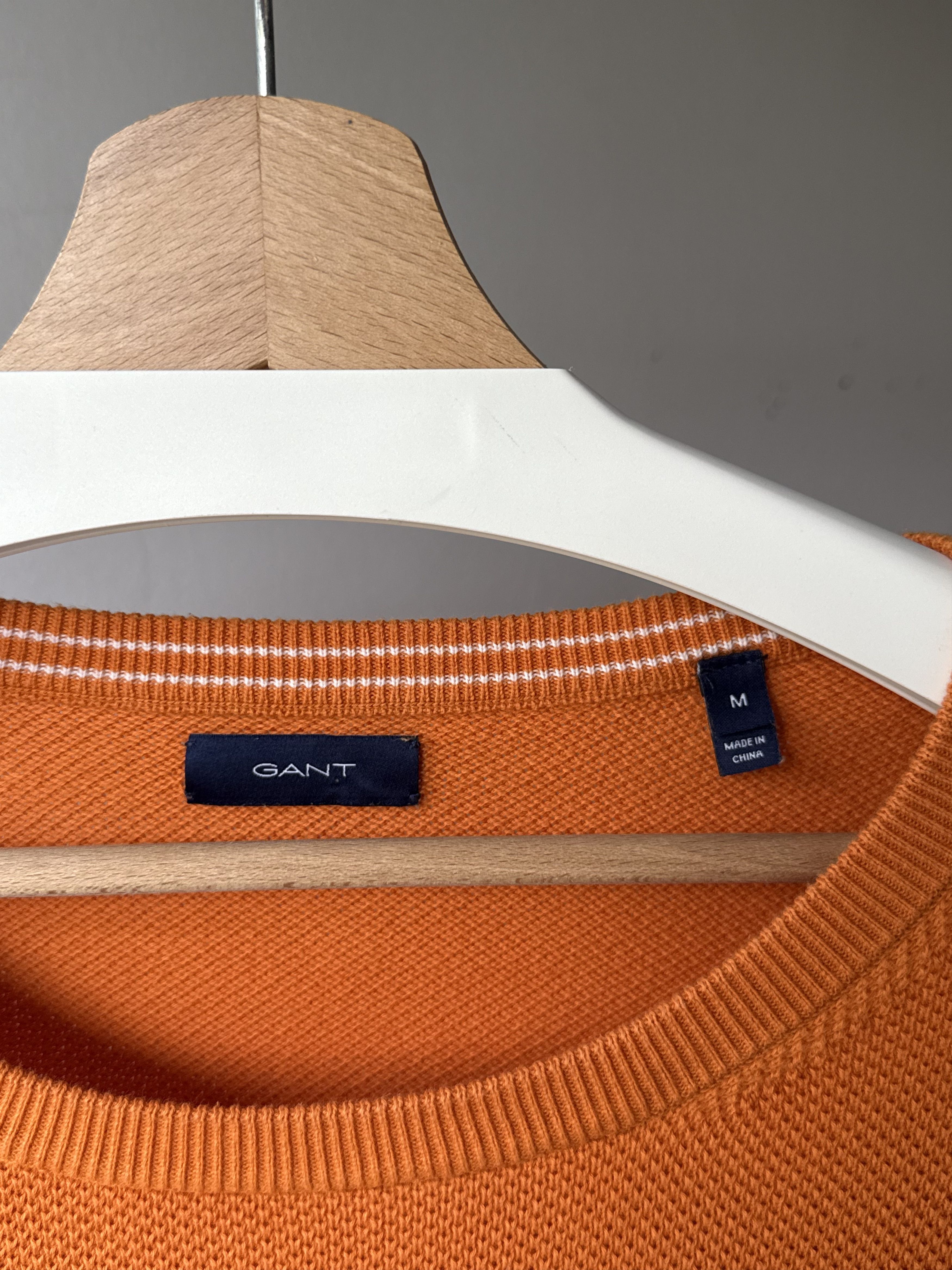 Gant Gant Shield Logo Orange Cotton Classic L/S Jumper Sweater Size M / US 6-8 / IT 42-44 - 10 Thumbnail