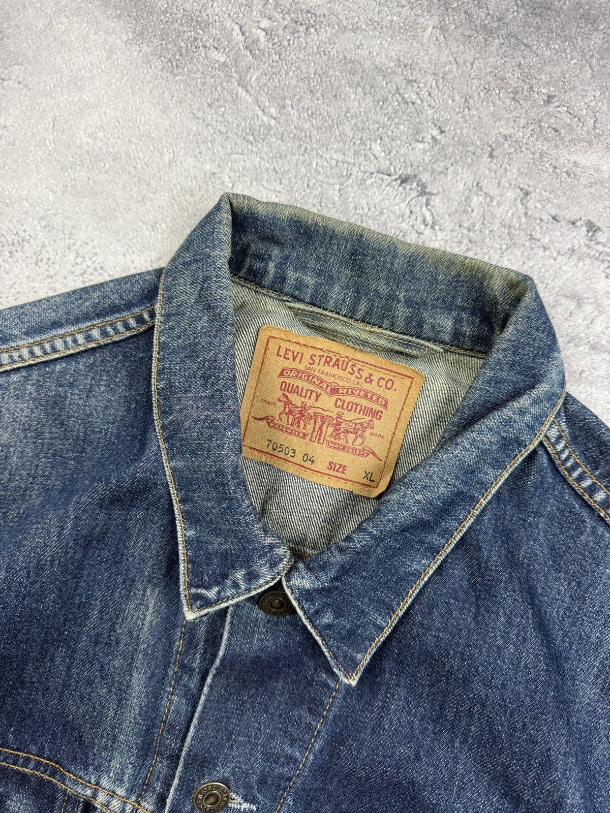 Levi's Vintage 90’s Levi’s Denim Trucker Jacket 70503 04 Size US XL / EU 56 / 4 - 11 Thumbnail
