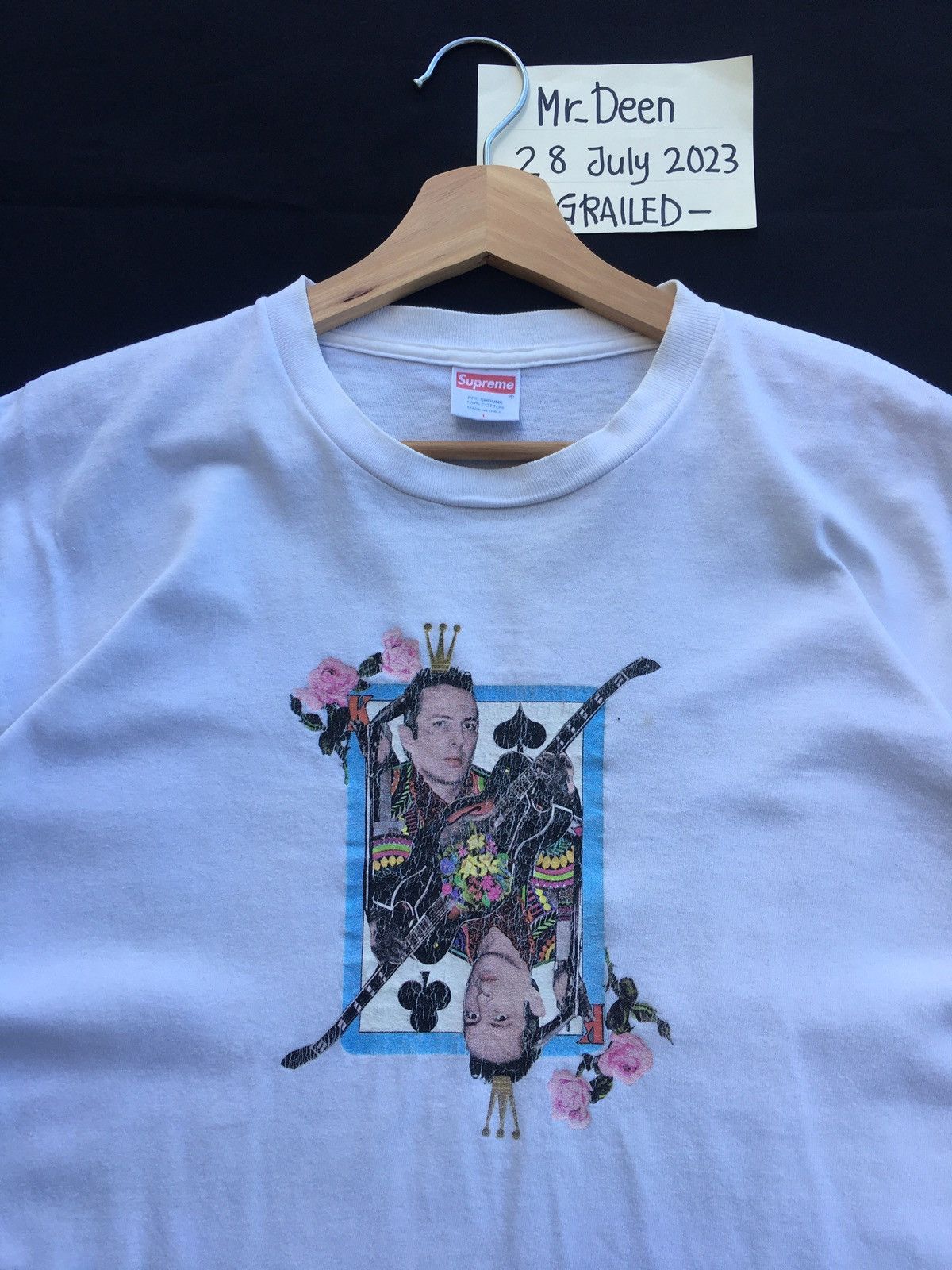 image of st Supreme X Joe Strummer 2001 Printed Tshirt in White, Men's (Size Large)