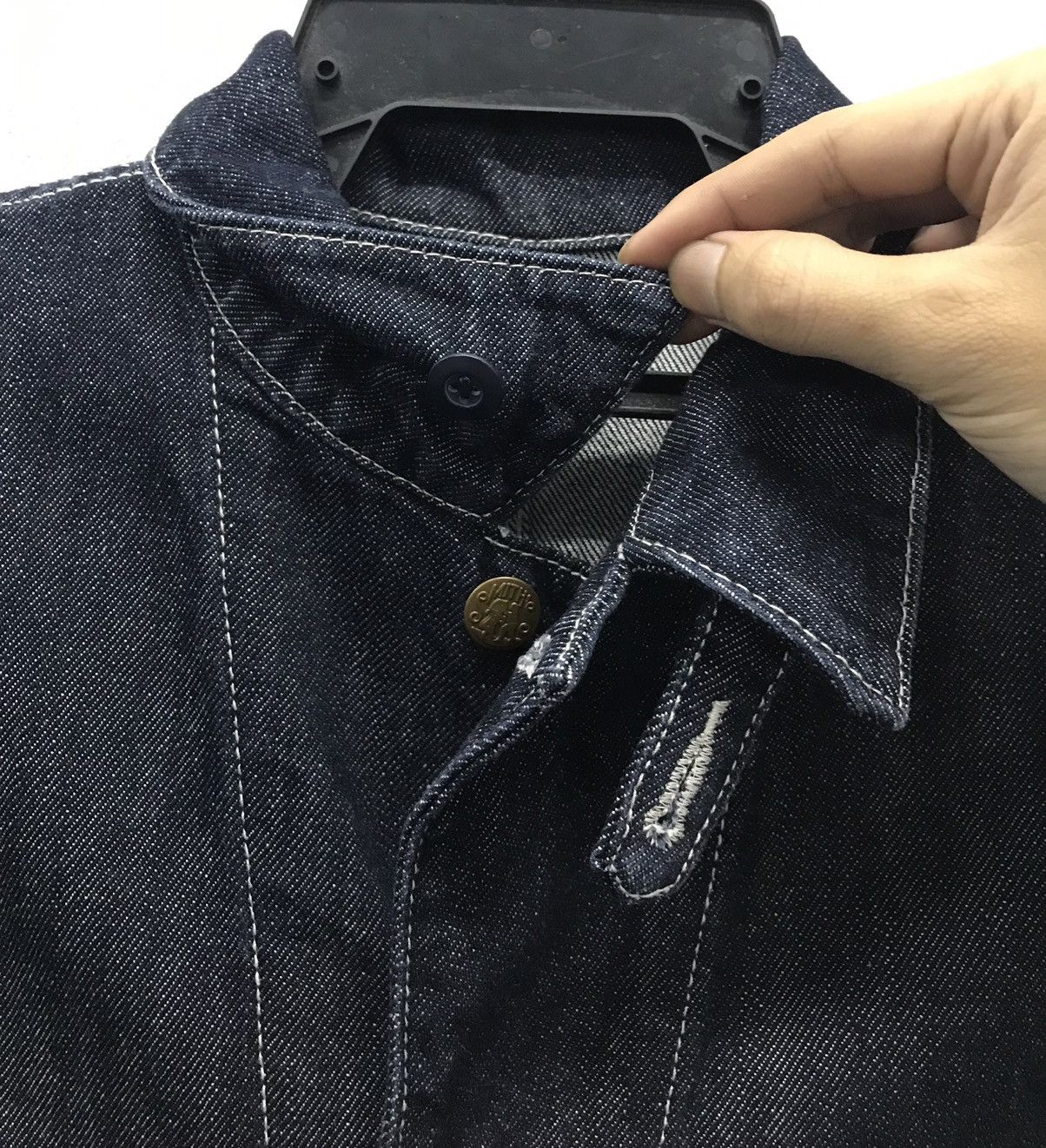 Vintage Vintage Smith’s Workwear Samforized Denim Jacket Size US XXS / EU 40 - 4 Thumbnail