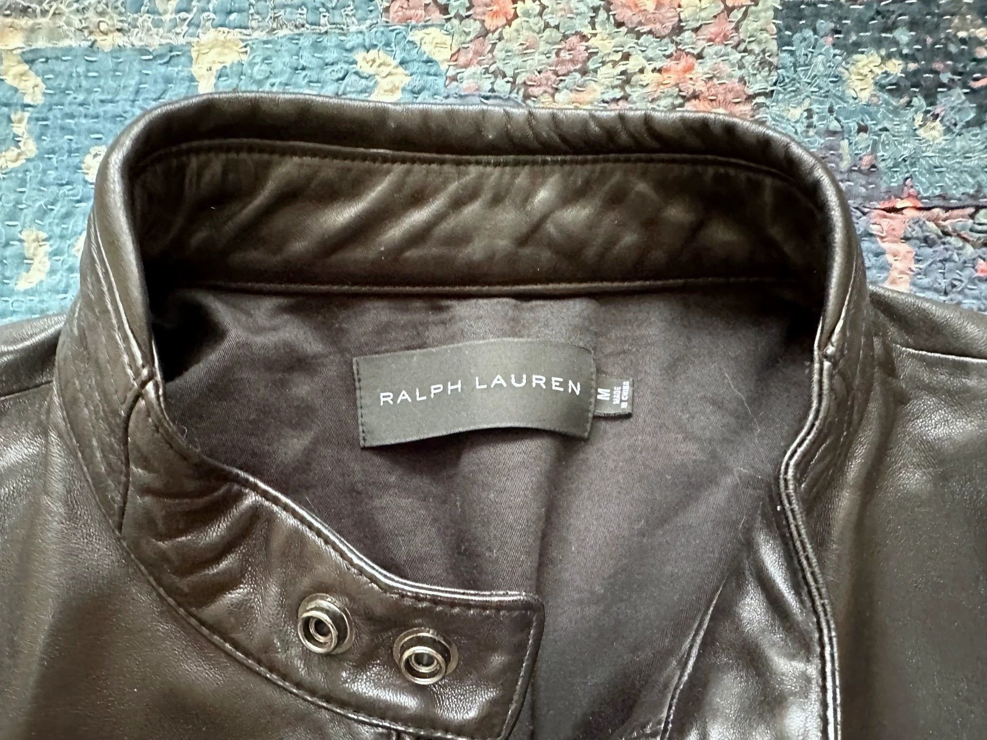 Polo Ralph Lauren Multi Leather Jacket with Zip Pockets Size M Size US XXS / EU 40 - 5 Thumbnail