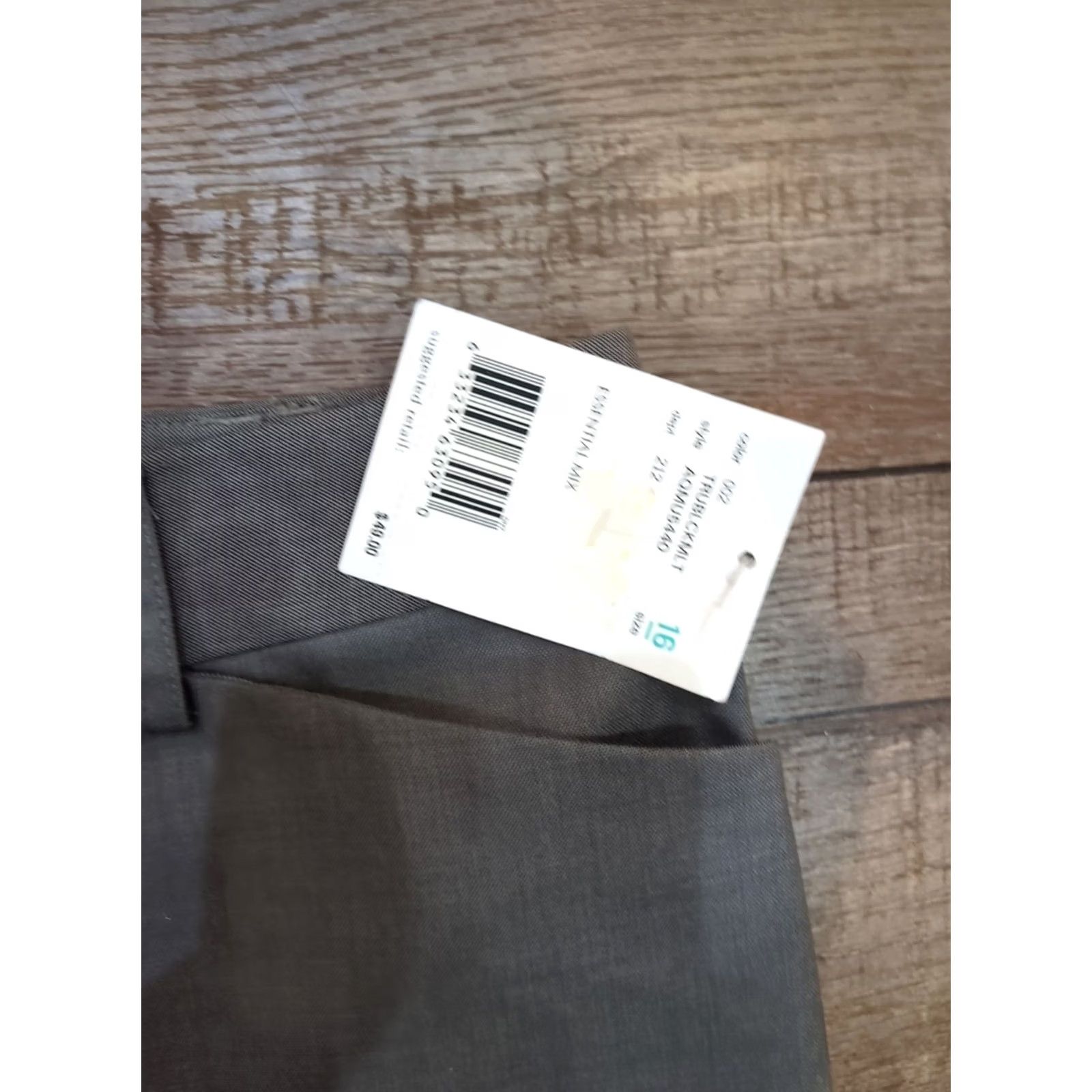 Etro Axcess Dress Pants Gray Women's Size 16 NWT Stretch Metro Fit Bootcut Flat Front Size 38" / US 16 / IT 52 - 2 Thumbnail
