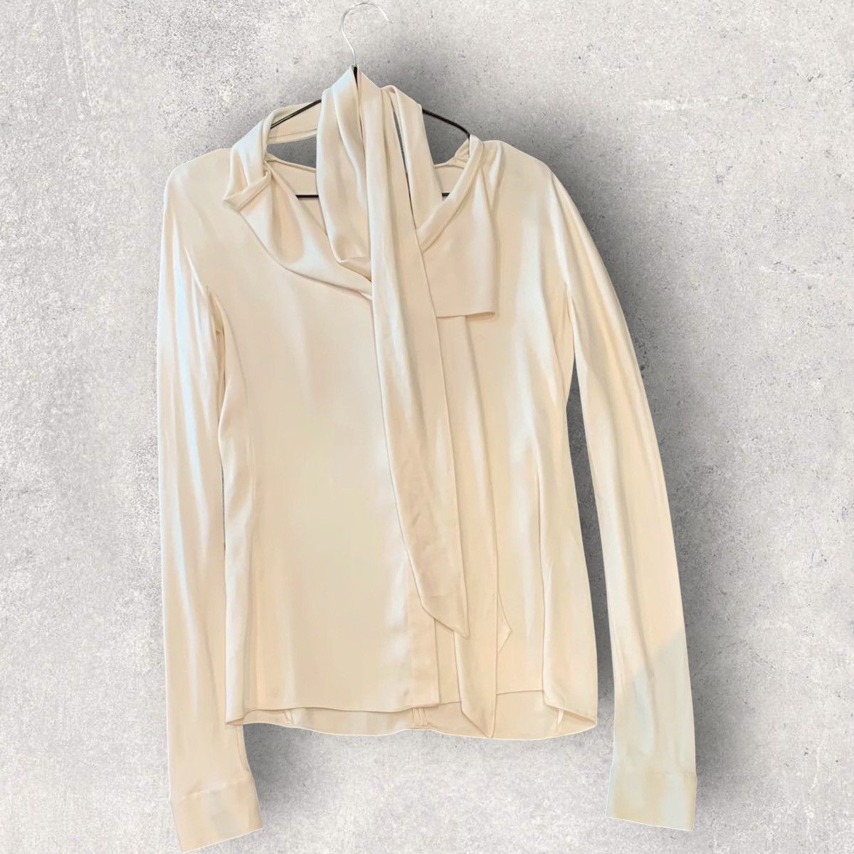 Dior Fall16 Tie Collar Silk Top Size S / US 4 / IT 40 - 1 Thumbnail