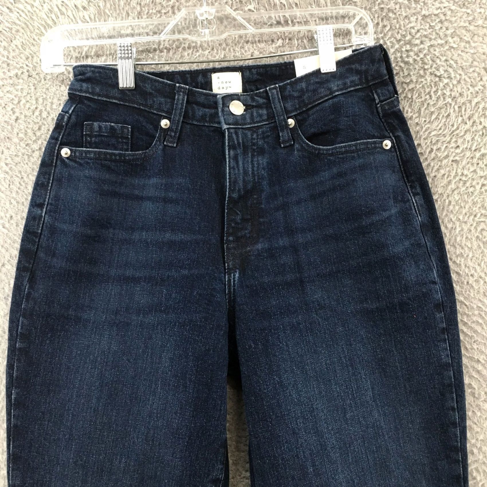 Vintage A New Day Jeans Bootscut Womens 2/26R Blue Dark Wash Denim Zip NEW Jeans Size 26" / US 2 / IT 38 - 2 Thumbnail