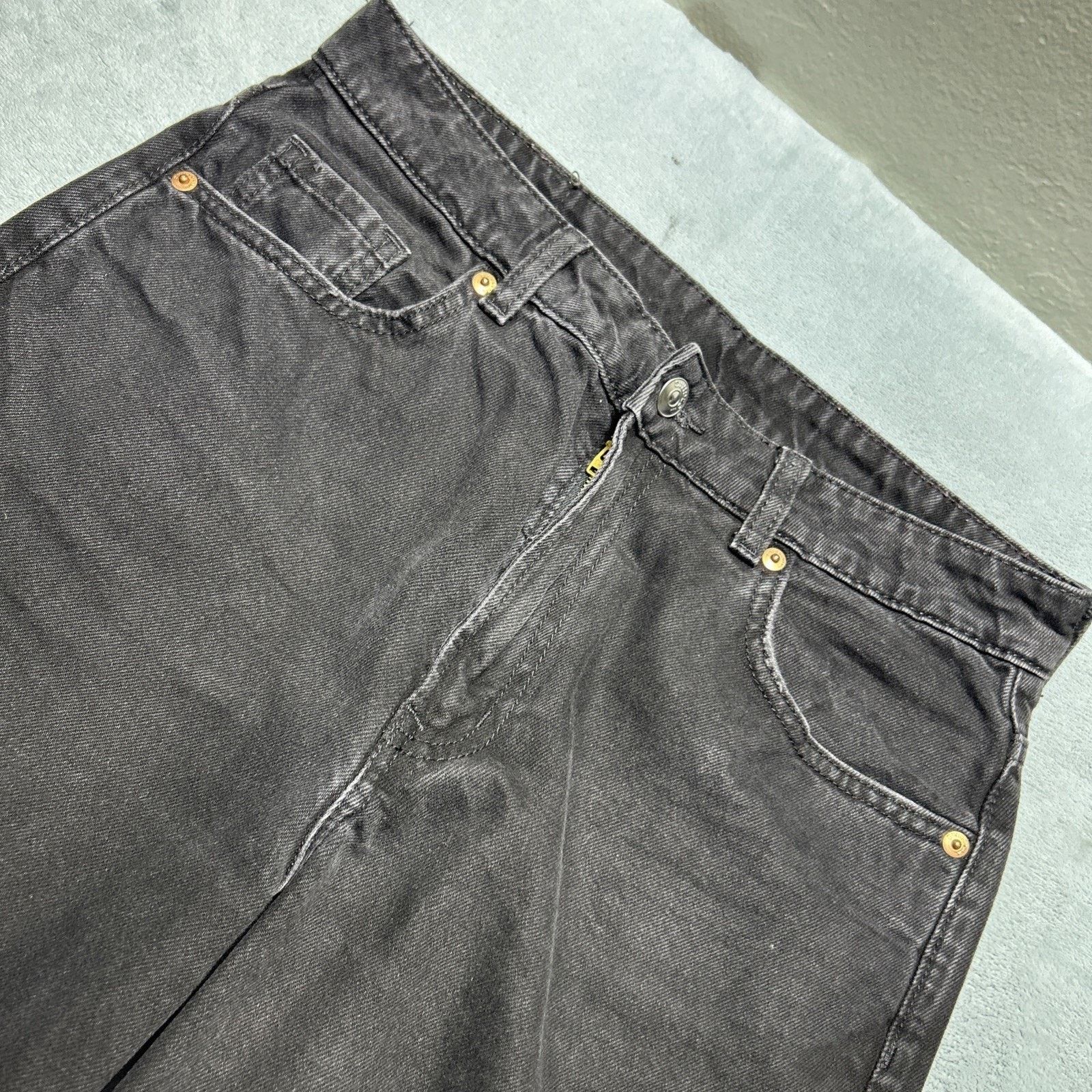 Divided Beyond Baggy Jeans Women 6 31x31 Black Hamilton Wide Baggie Size 28" / US 6 / IT 42 - 4 Thumbnail