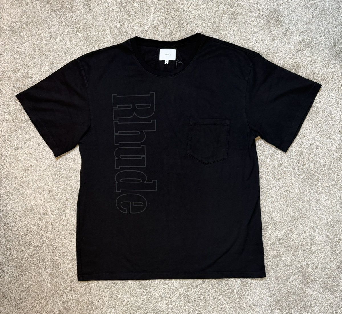 Rhude Rhude Logo Pocket Tee Black Size US M / EU 48-50 / 2 - 3 Thumbnail