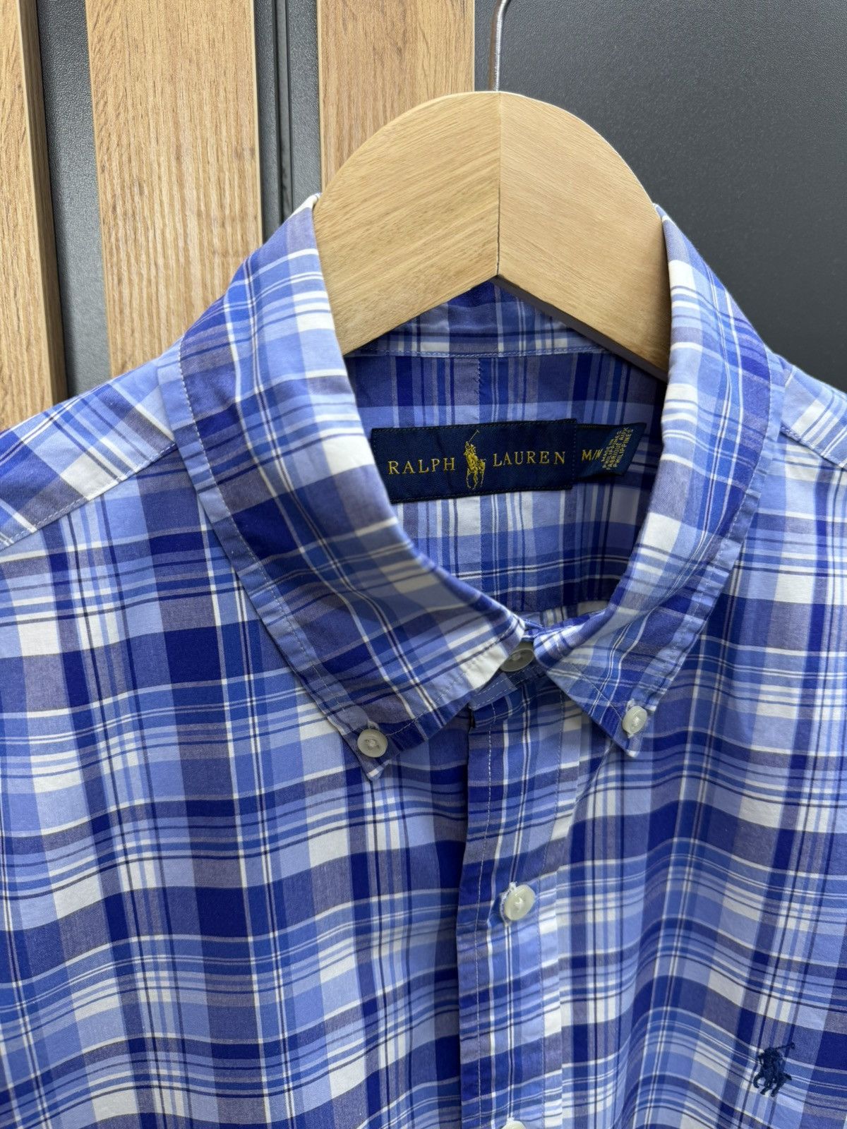 Ralph Lauren Ralph Lauren Plaid Shirt Short Sleeve Blue Size M Size US M / EU 48-50 / 2 - 5 Thumbnail