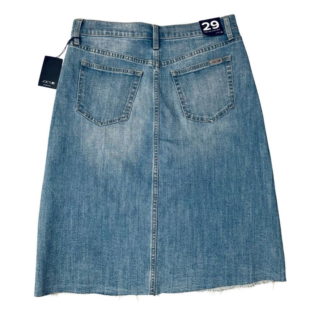 Joe's NWT New $218 Joe's High Waist Midi Denim Skirt In Free Fall Size 29" - 4 Thumbnail