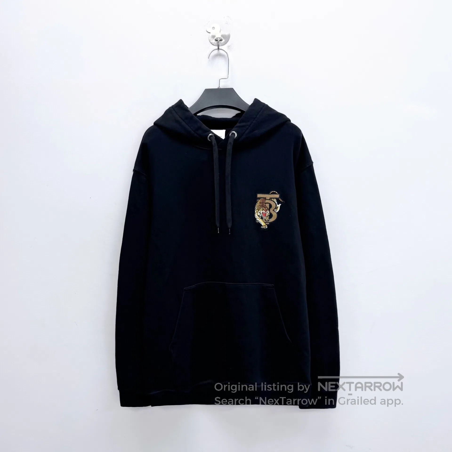 Burberry Burberry Black Hoodie with Mountain Tiger TB logo on the c Size US XL / EU 56 / 4 - 1 Thumbnail