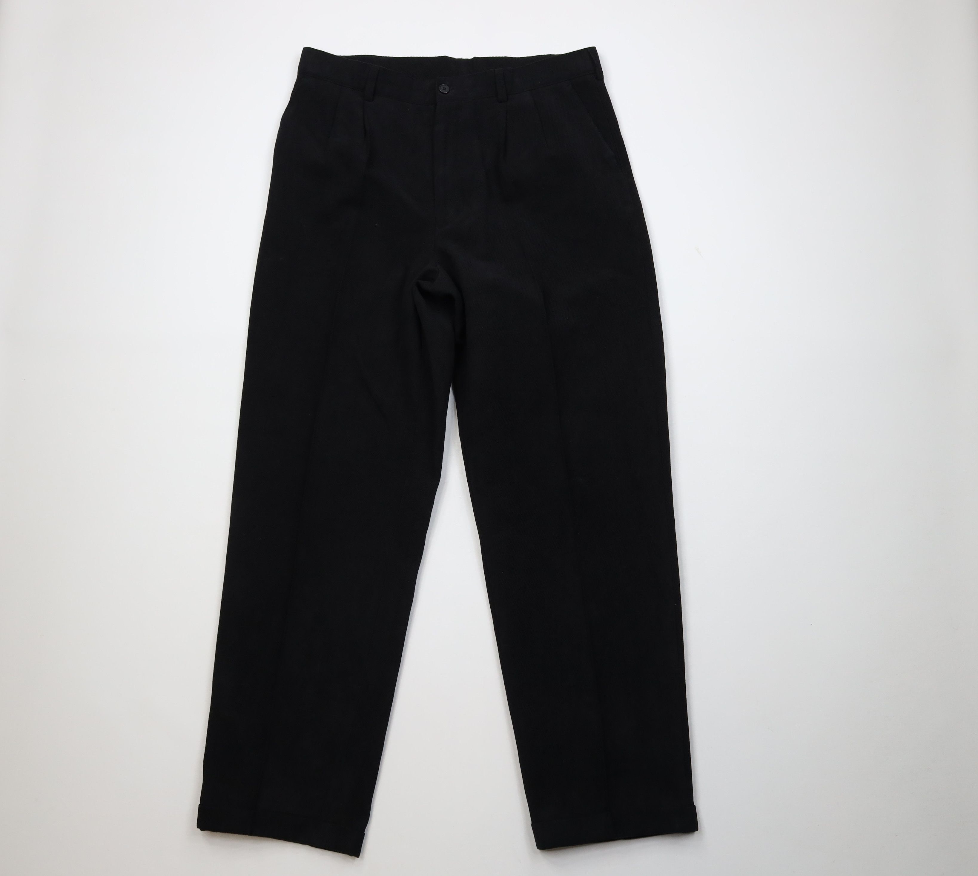 Vintage Vintage 90s Streetwear Microfiber Corduroy Chino Pants Black Size US 36 / EU 52 - 1 Thumbnail