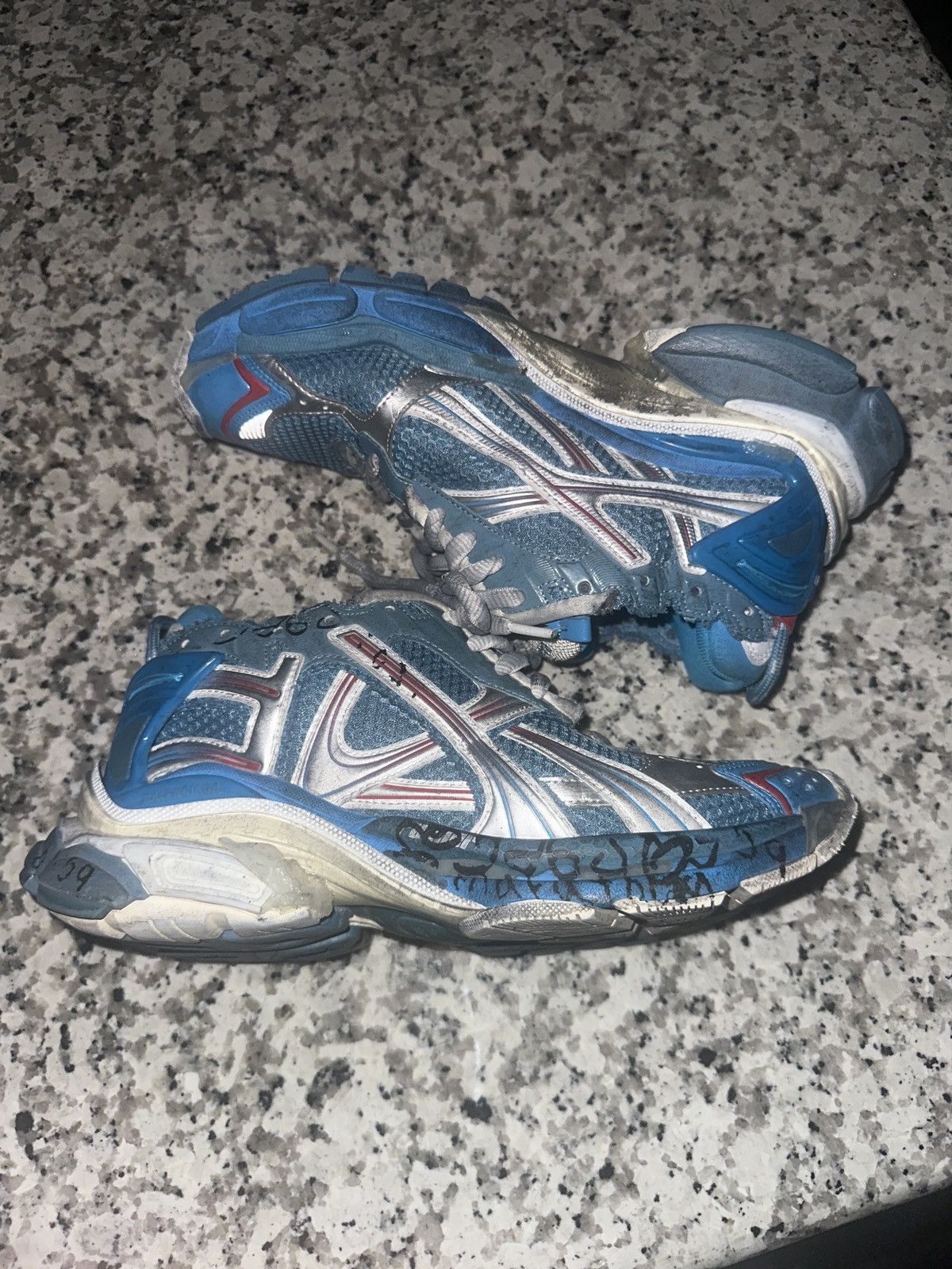 Balenciaga Balenciaga Runner - Marathon Blue/Silver Size US 8 / EU 41 - 3 Thumbnail