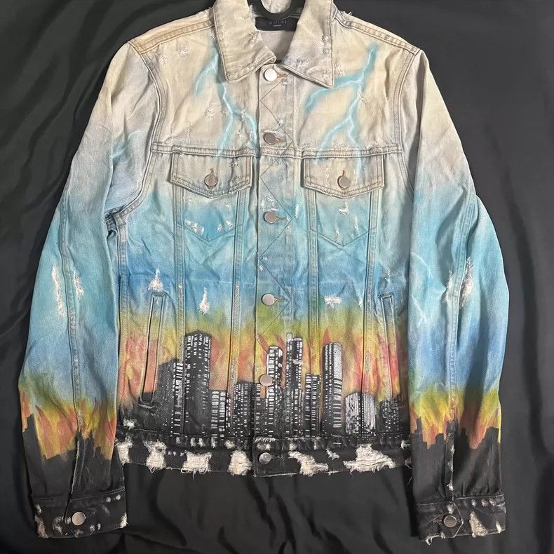 Amiri Amiri 19SS Vintage Airbrush Hollywood Trucker Jacket Size US M / EU 48-50 / 2 - 1 Thumbnail