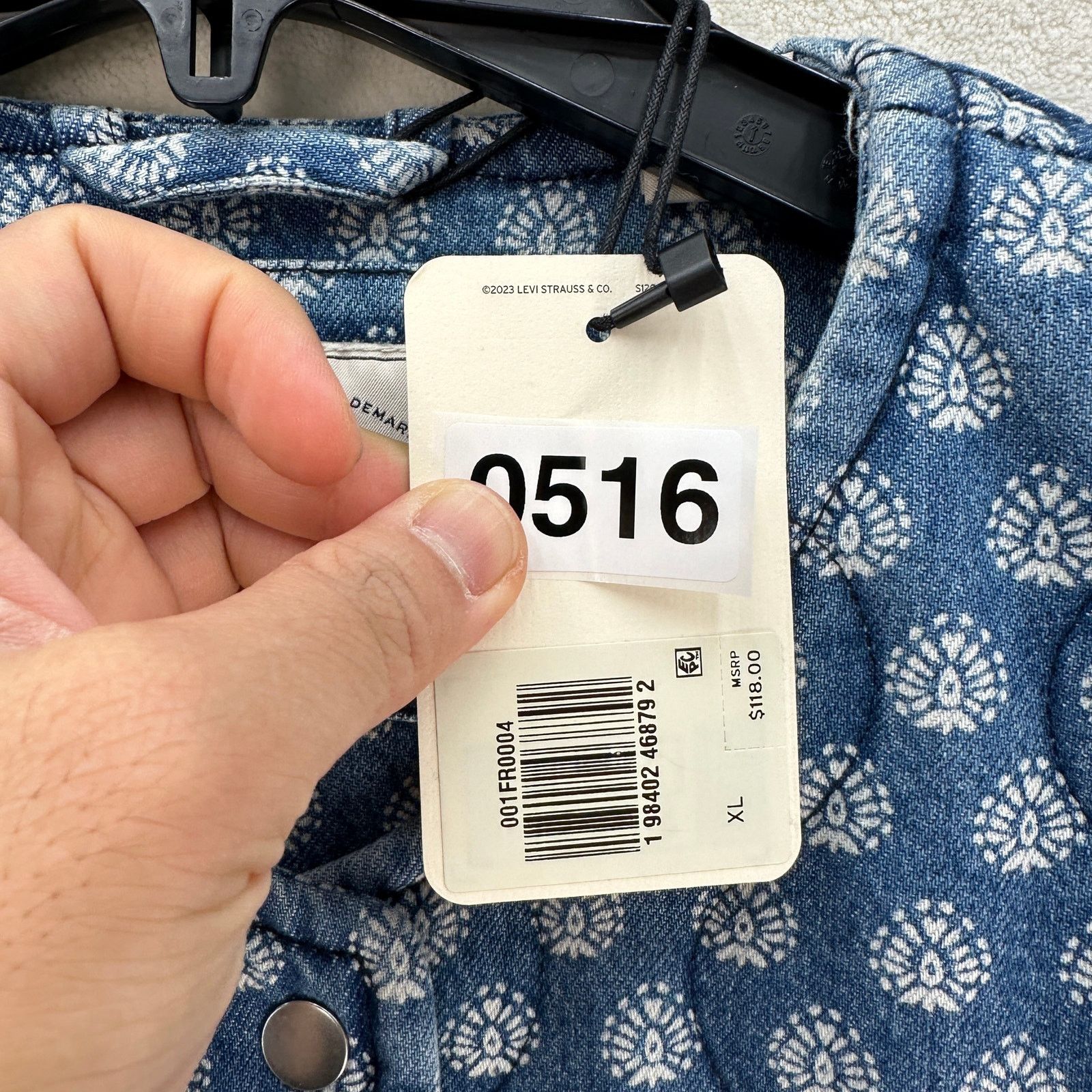 Levi's LEVI'S WOMEN'S XLARGE RUMER QUILTED LINER JACKET 001FR0004 Size XL / US 12-14 / IT 48-50 - 3 Thumbnail