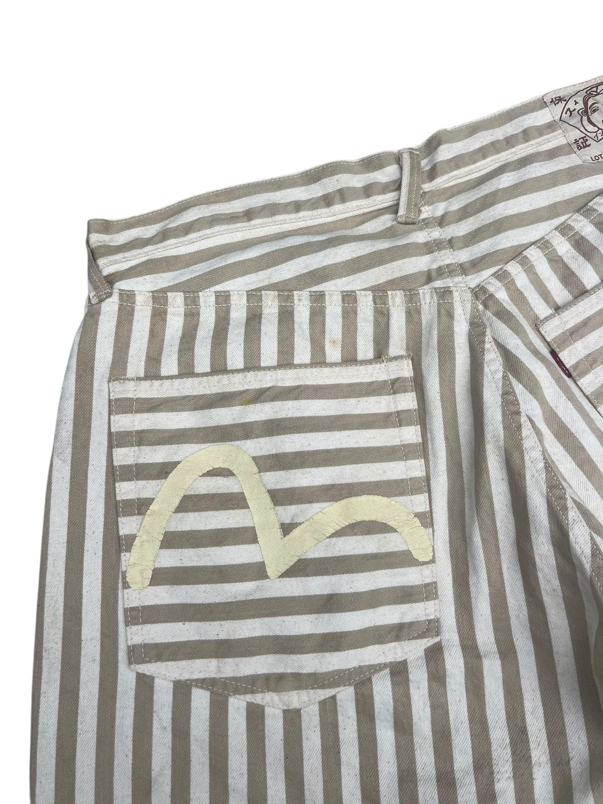 Evisu Dirty Stains Denim Vintage Evisu Stripes Selvedge Short Pant Size US 36 / EU 52 - 17 Thumbnail