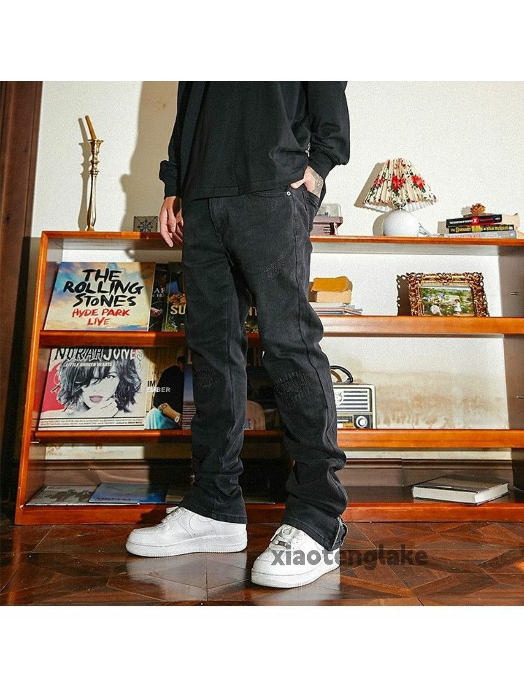 Jean × Vintage zipper utility damaged yuppie skate hiphop jeans Size US 32 / EU 48 - 5 Thumbnail