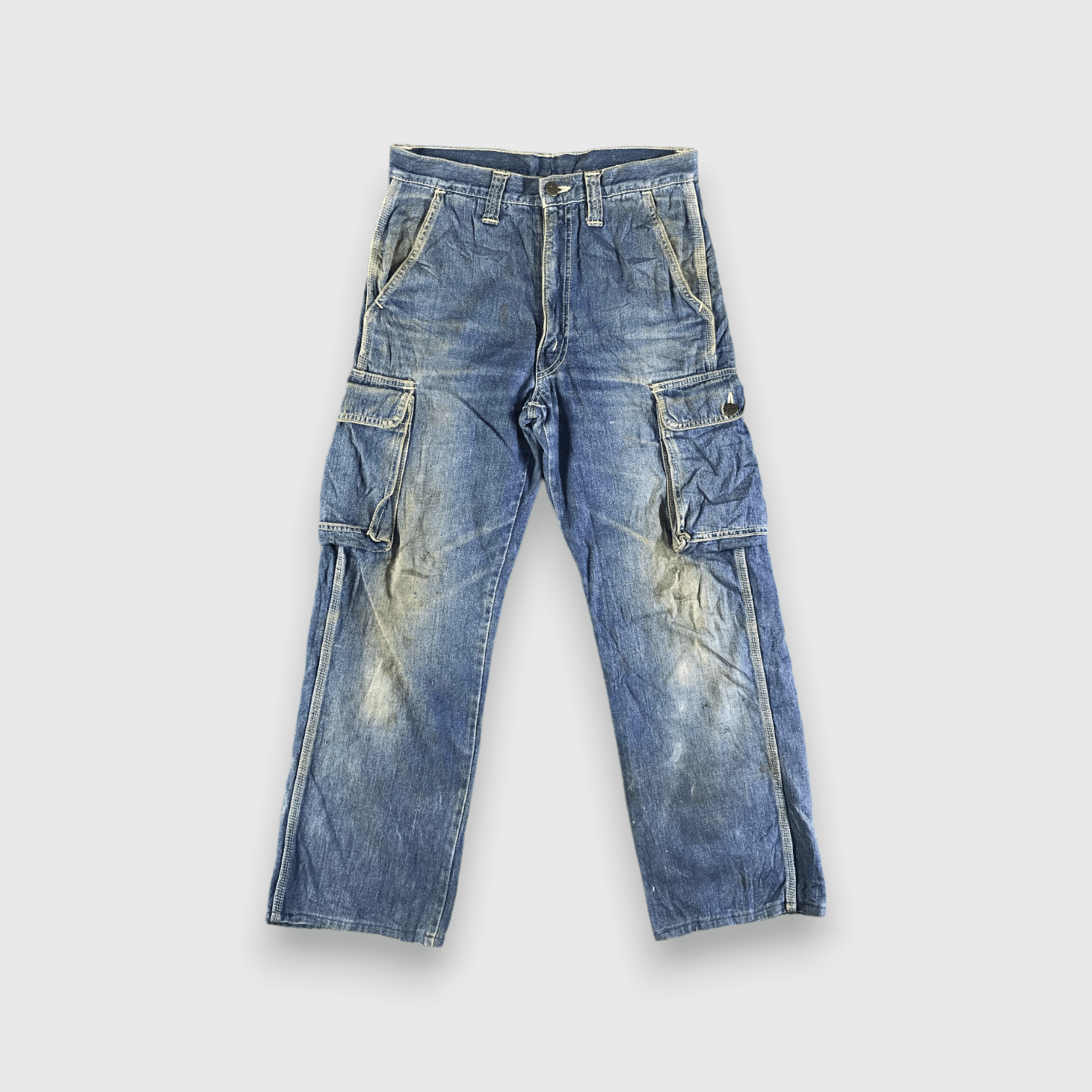 Big John Vintage Blue Wash Big John Jeans-J3889 Size US 29 - 1 Thumbnail