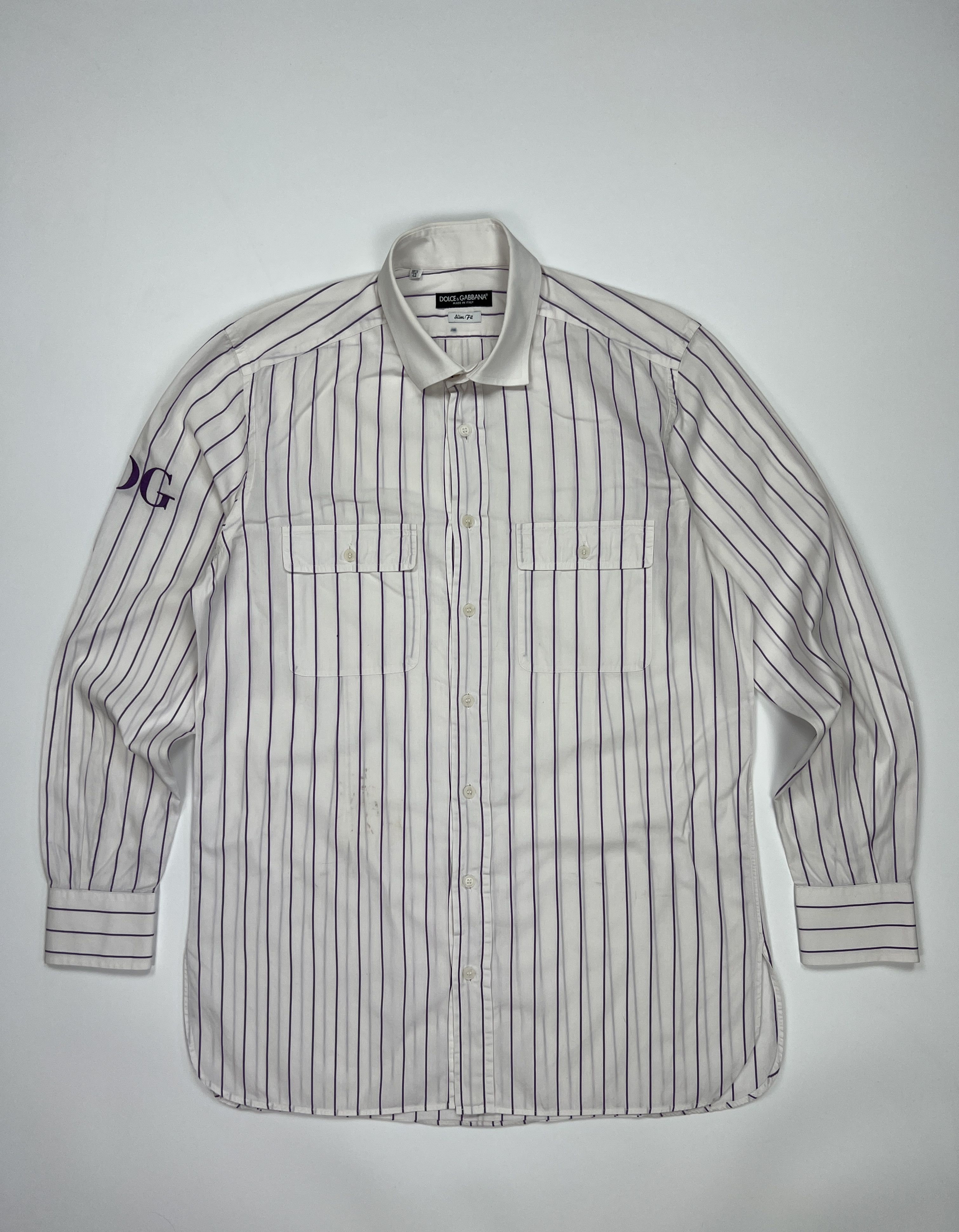 D&G ボタン　デザイン　シャツ　レア　ヴィンテージ Dolce & Gabbana × Vintage Rare🔥Vintage D&G Dolce and Gabbana