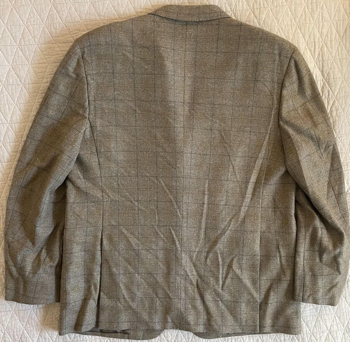 Faconnable × Vintage Windowpane Check Cashmere Blend Jacket Size 48R - 10 Thumbnail
