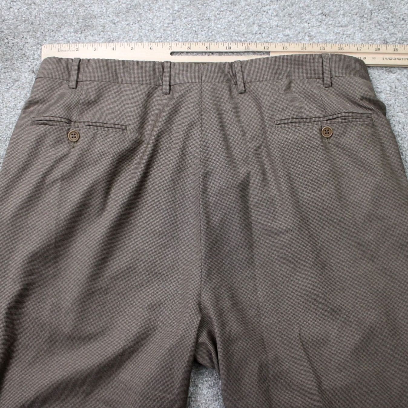 Canali Canali Dress Pants Mens 36x28 Brown Checkered Pleated 100% Wool Lined Dress Pants Regular Mens Brown Checkered 36x28 Wool Rayon Lined Vintage? Size US 36 / EU 52 - 7 Thumbnail