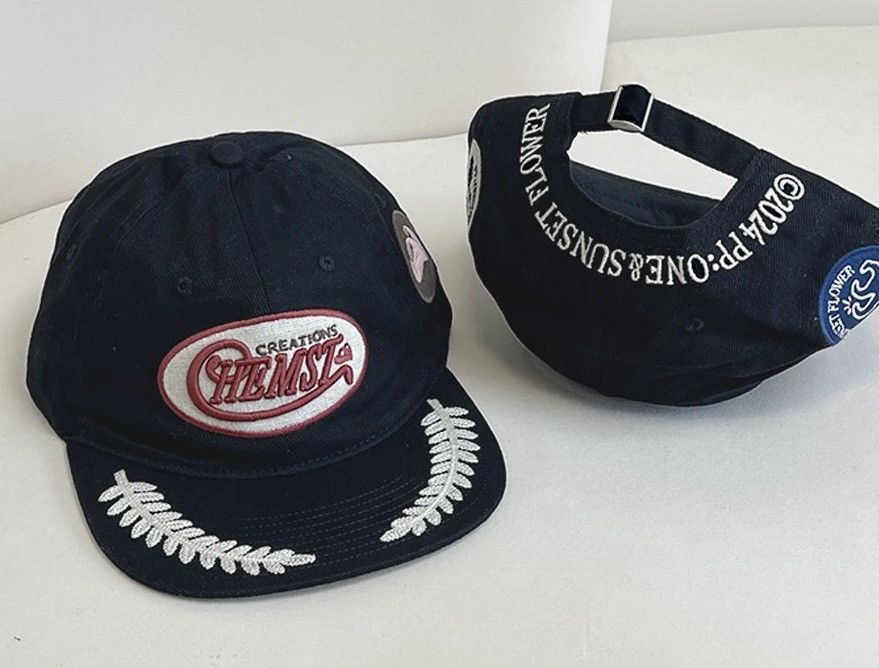 Japanese Brand Outdoor retro fashion embroidered patches cap hat aesthetic Size ONE SIZE - 5 Thumbnail