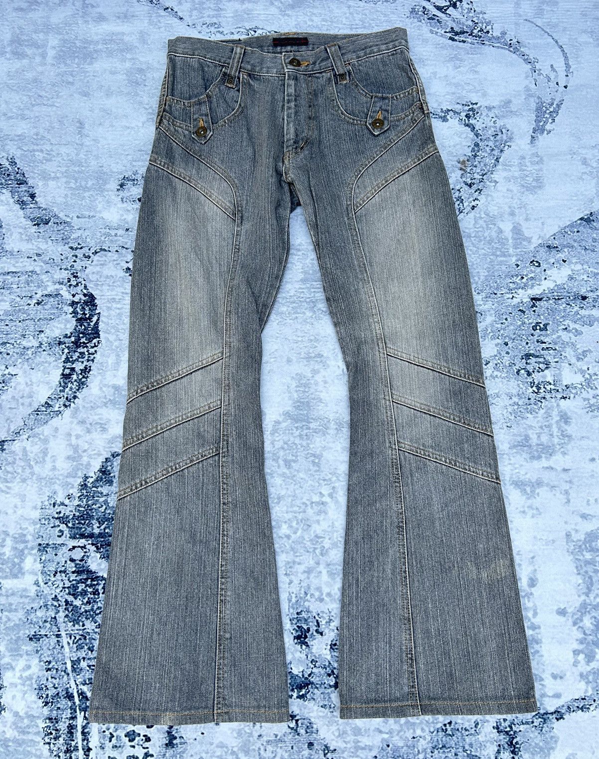 image of If Six Was Nine x Morgan Homme Archive Flare Denim in Black Denim, Men's (Size 28)