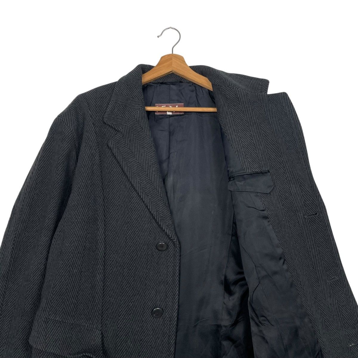 Thierry Mugler Vintage Thierry Mugler Herringbone Wool Coat Size US M / EU 48-50 / 2 - 10 Thumbnail