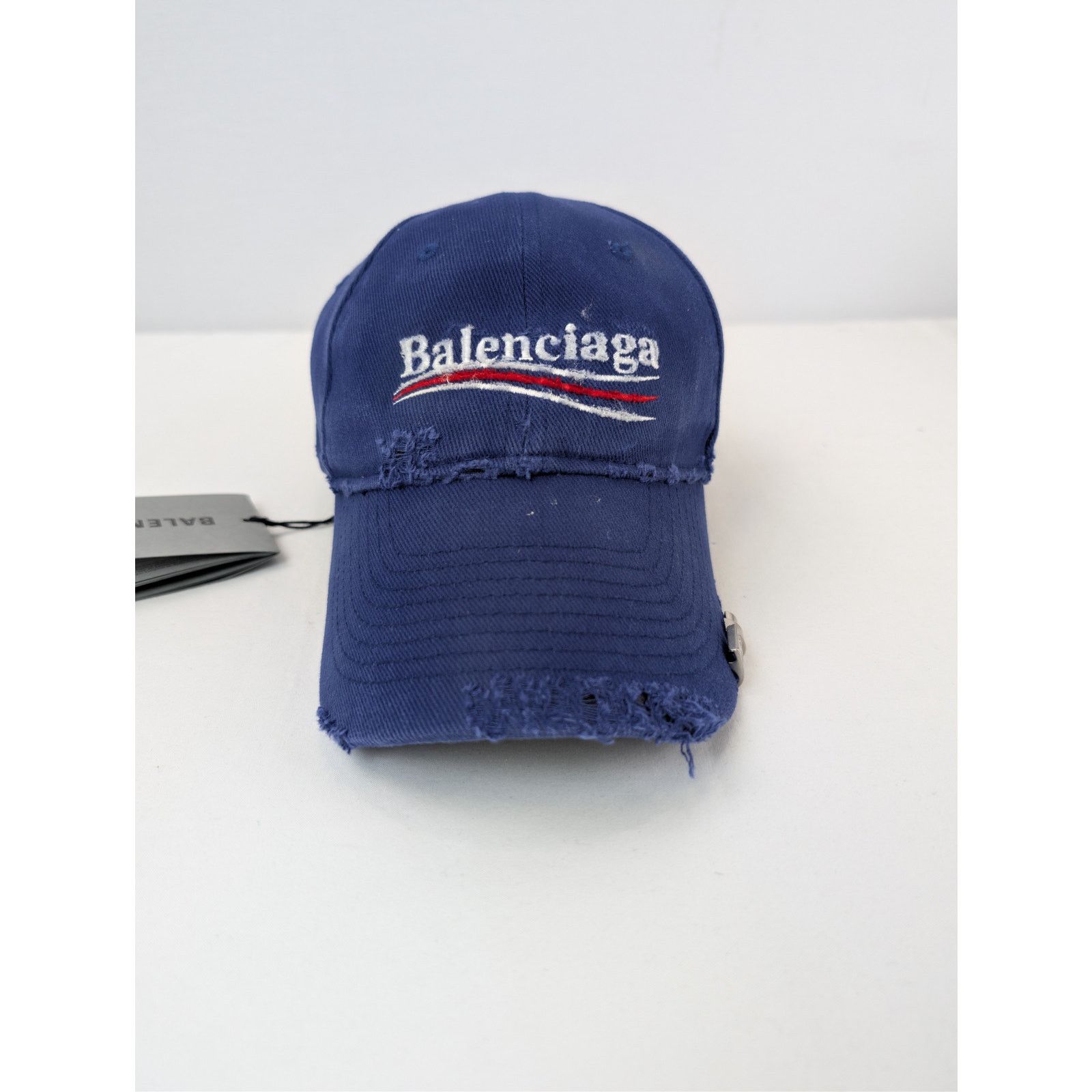 Balenciaga o1rshd1 Size: L / Cotton Baseball Cap / Hat in Sapphire Size ONE SIZE - 1 Thumbnail
