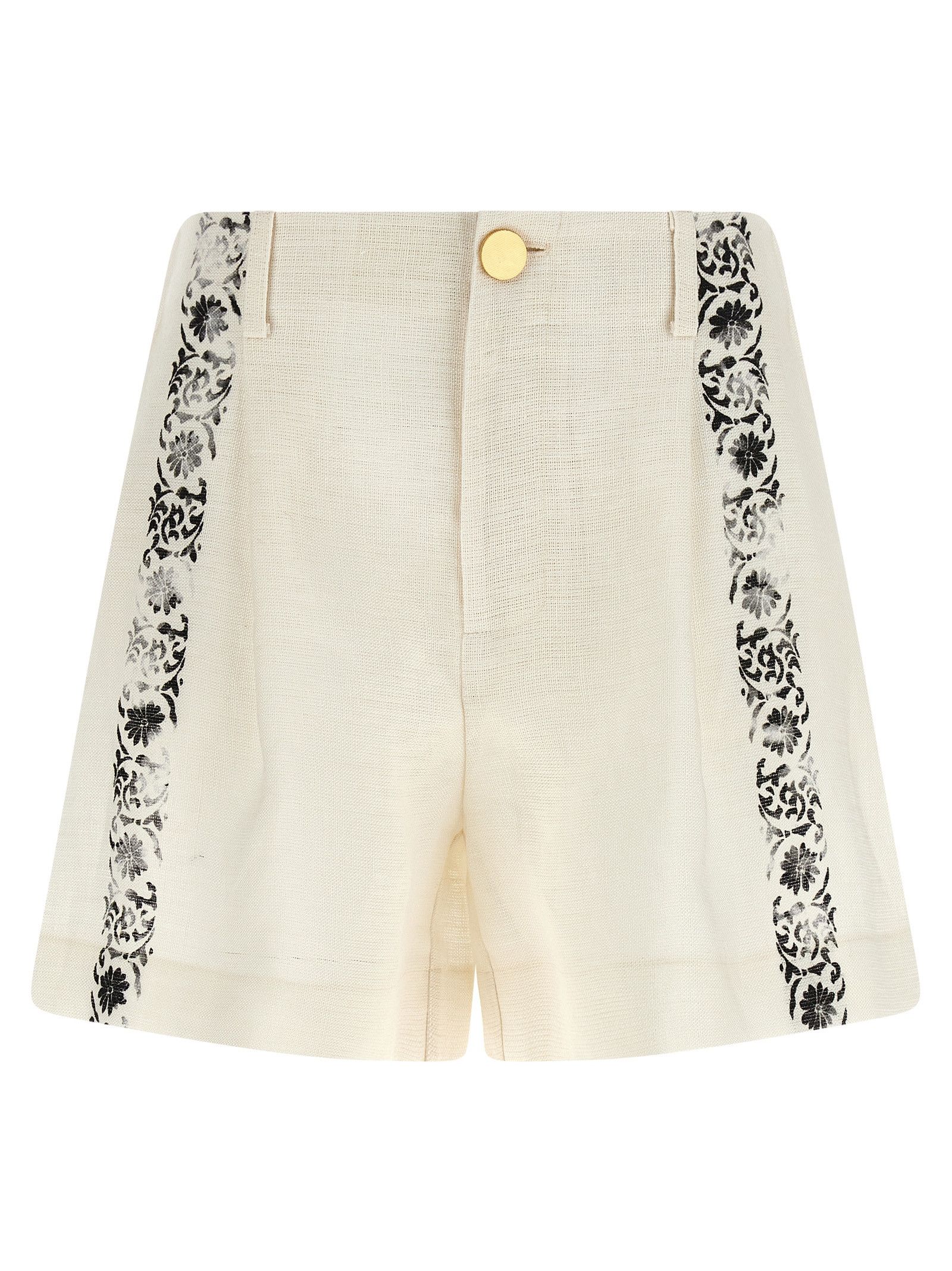 Alberta Ferretti 'Fortuny' linen shorts Size 28" / US 6 / IT 42 - 1 Thumbnail