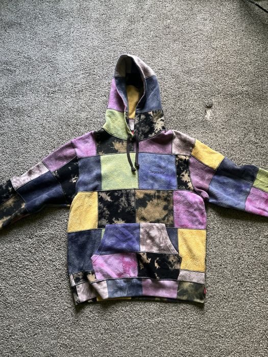 Supreme Supreme patch work tie dye hoodie Grailed