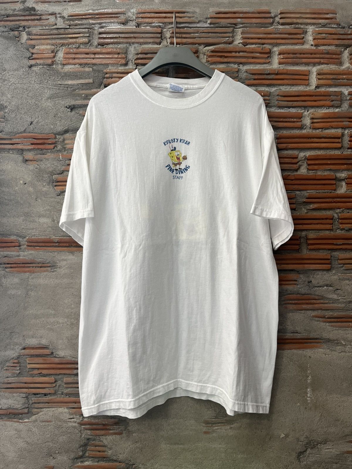 Cartoon Network Vintage Sponge Bob Krusty Krab Fine Dining STAFF 2001’s Tee Size US XL / EU 56 / 4 - 2 Thumbnail