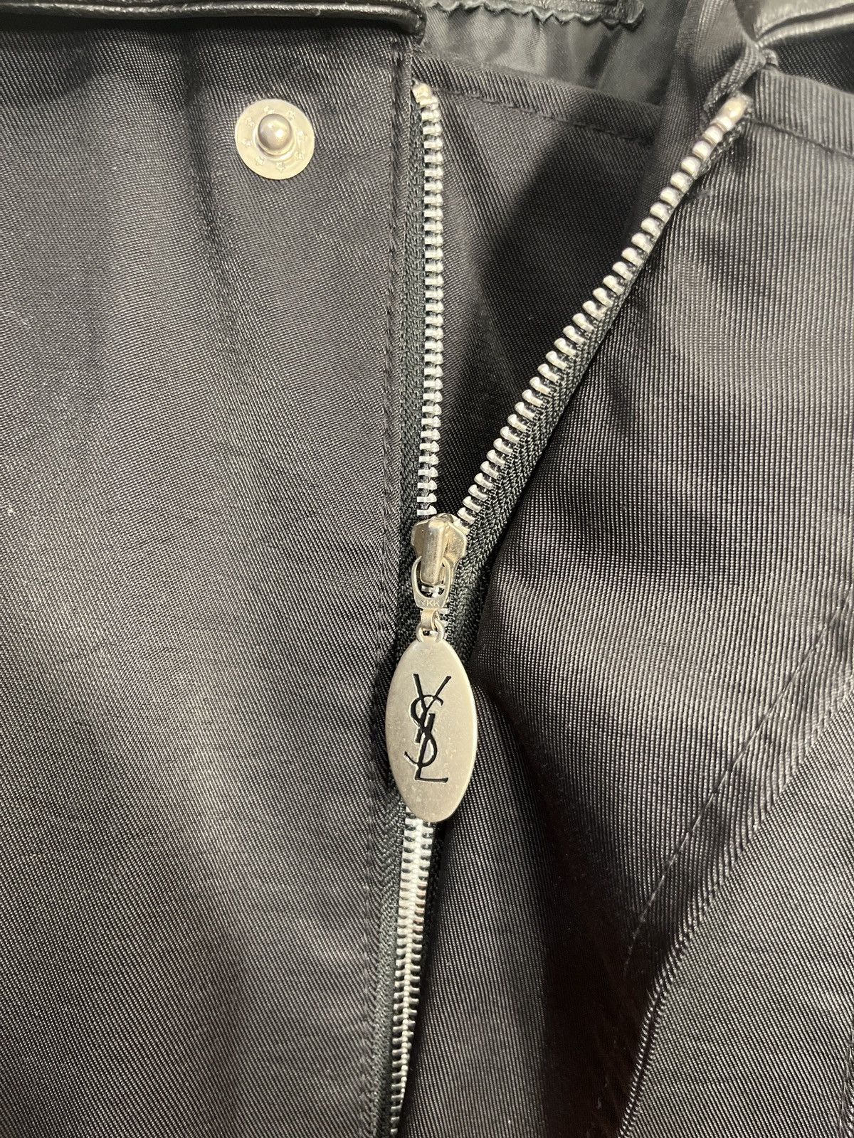 Vintage × Yves Saint Laurent Vintage YvesSaintLaurent Black leather zip up Size US M / EU 48-50 / 2 - 4 Thumbnail