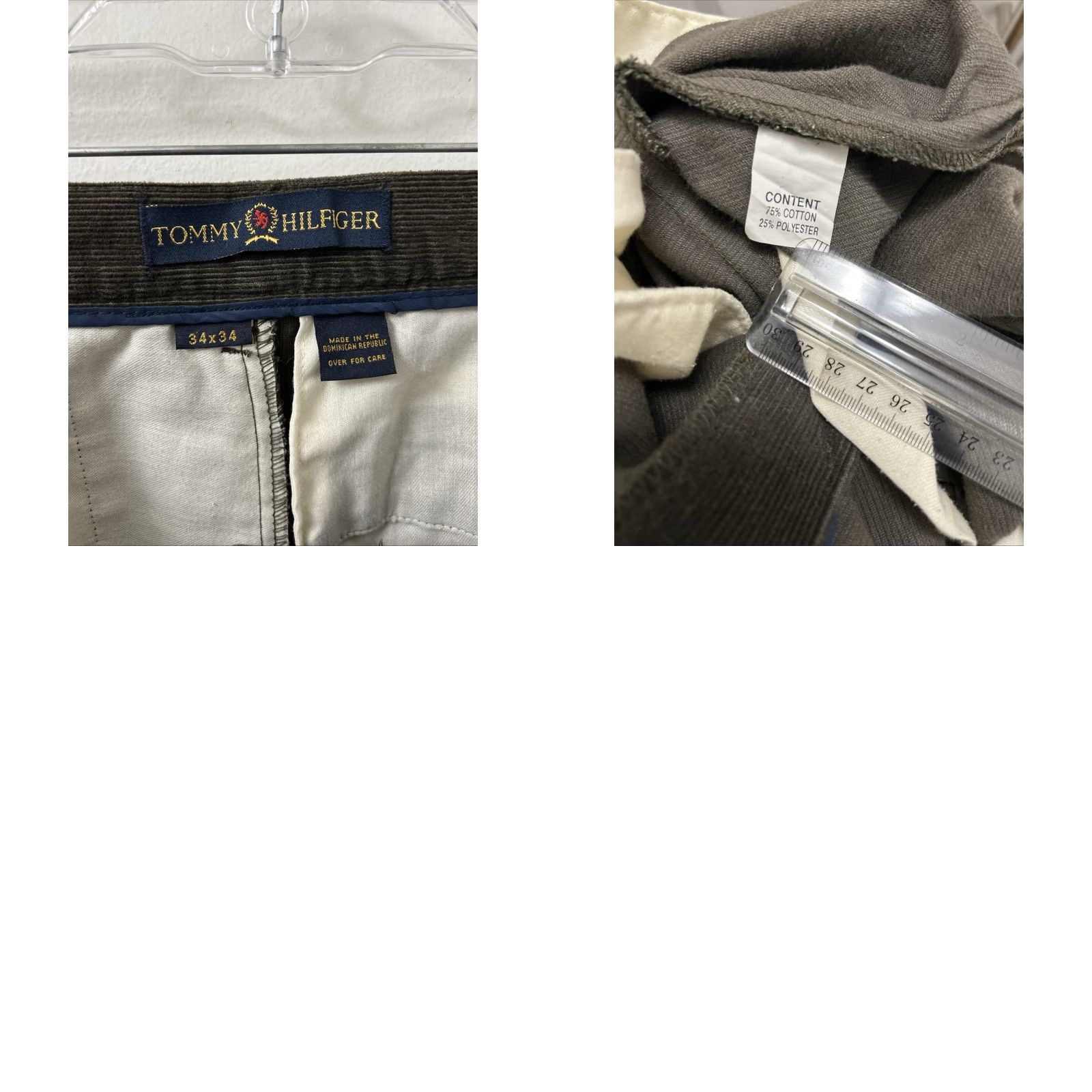 Tommy Hilfiger VINTAGE Tommy Hilfiger Corduroy Pants Mens 34x34 Brown Pleated Cuffed YKK Pants Mens Regular Brown Corduroy Pleated Logo Embroidered Size US 34 / EU 50 - 9 Thumbnail