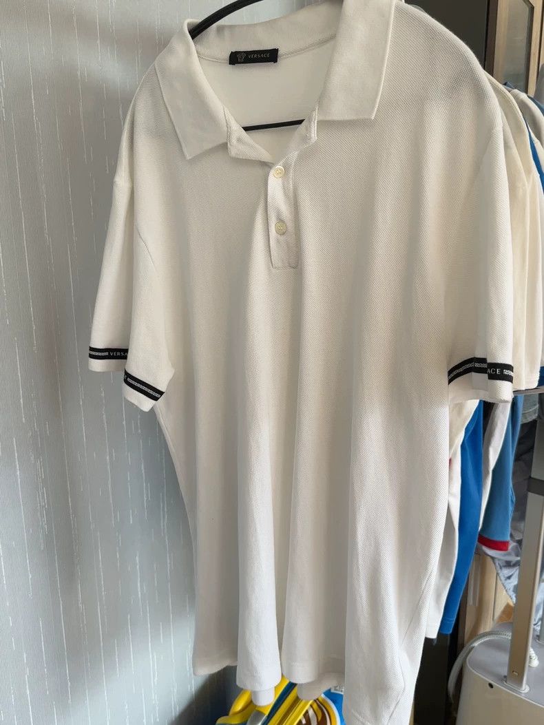 Versace White casual polo shirt