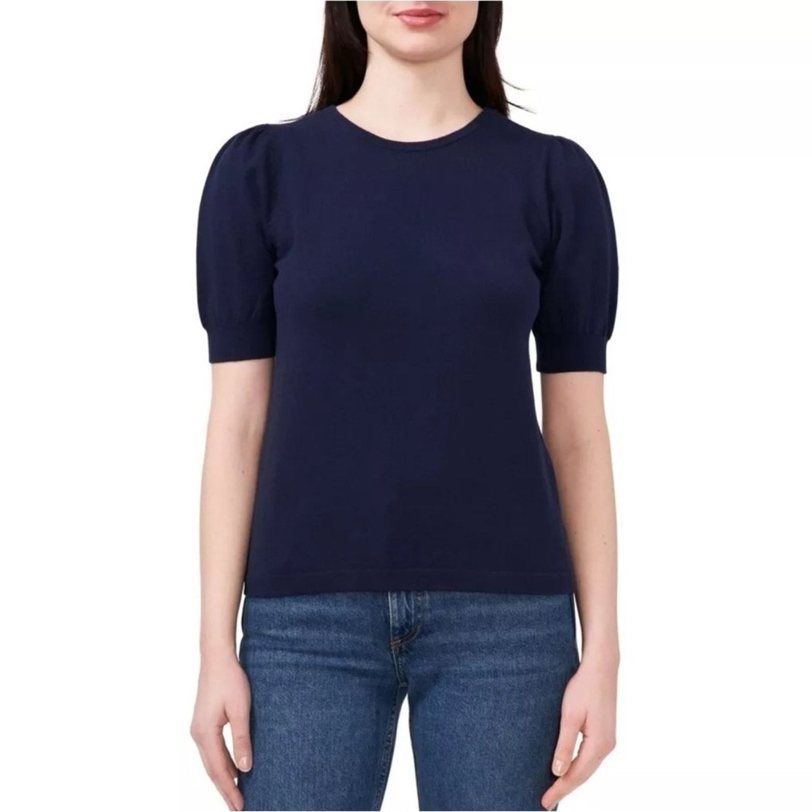 Vince Camuto Vince Camuto Lightweight Pearl Button Short Sleeve Sweater Size S / US 4 / IT 40 - 1 Thumbnail