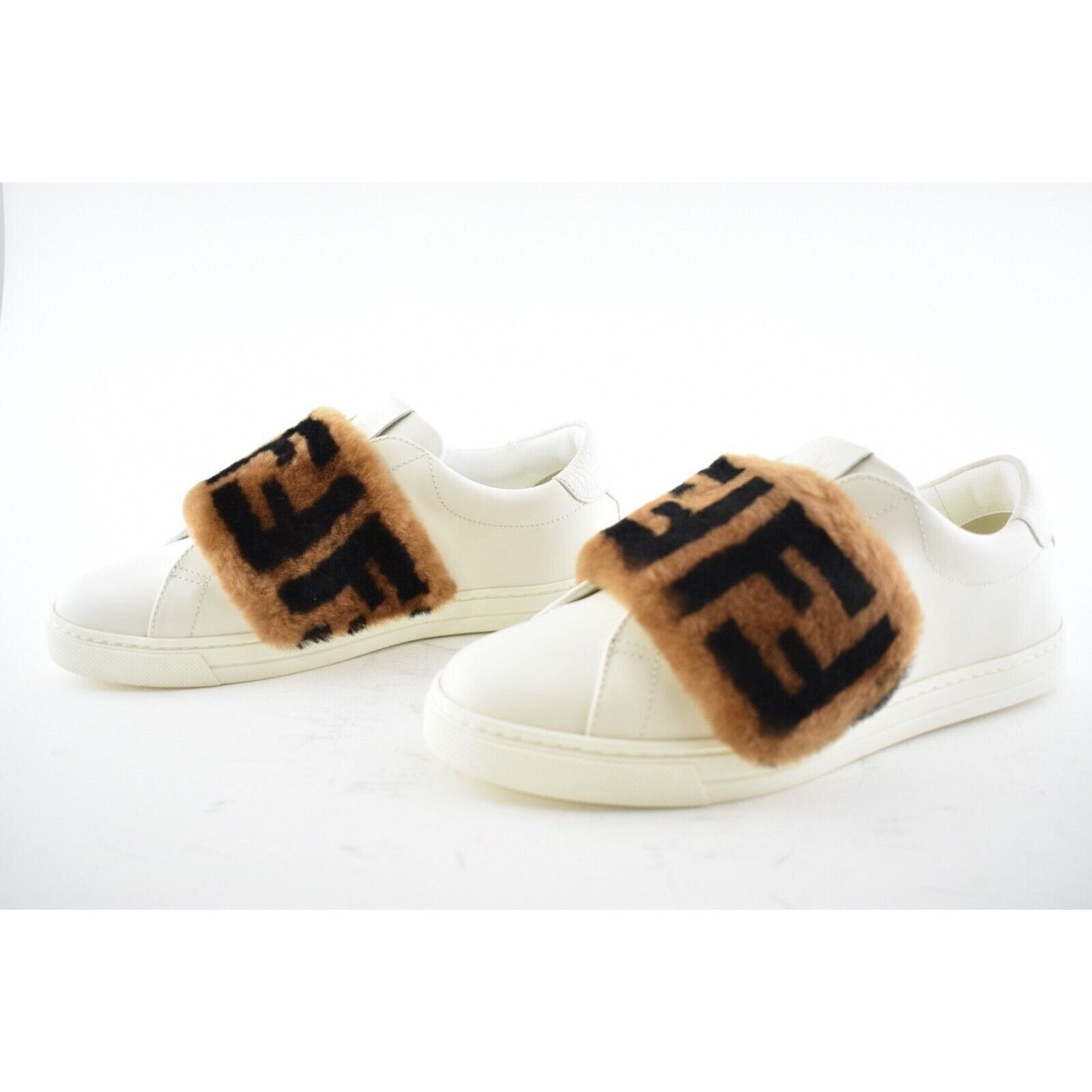 Fendi Fur Logo FF Zucca Low Top Slip On Trainer Sneaker 37 Size US 7 / IT 37 - 10 Thumbnail