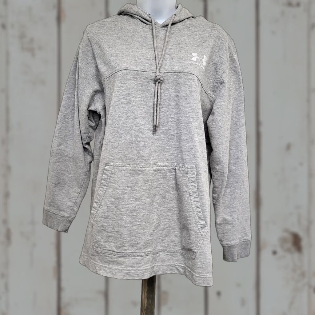 Under Armour Under Armour Men's L Pullover Hoodie Sweatshirt Heather Gray Kangaroo Pocket Sweatshirt Hoodie Gym & Training Mens Large Hooded Sweatshirt Size US L / EU 52-54 / 3 - 1 Thumbnail