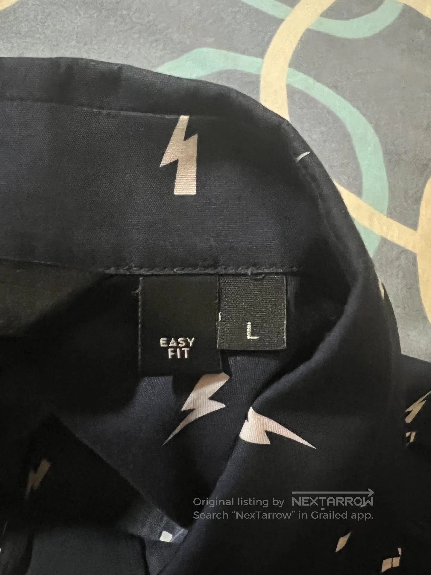 Neil Barrett Neil Barrett Small Lightning Jacquard Short-Sleeve Shirt. Size US L / EU 52-54 / 3 - 5 Thumbnail