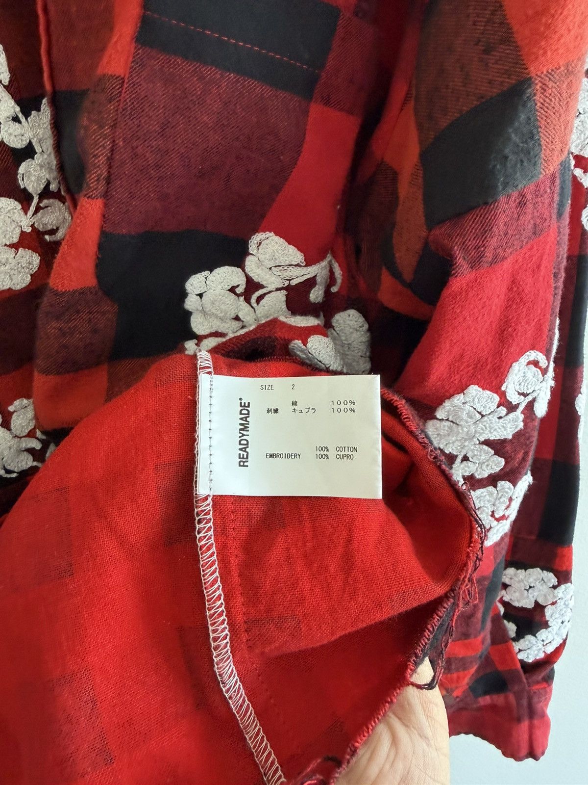 DENIM TEARS × READYMADE *RARE* DENIM TEARS X READYMADE JAPAN FLANNEL SHIRT RED SIZE2 Size US M / EU 48-50 / 2 - 7 Thumbnail